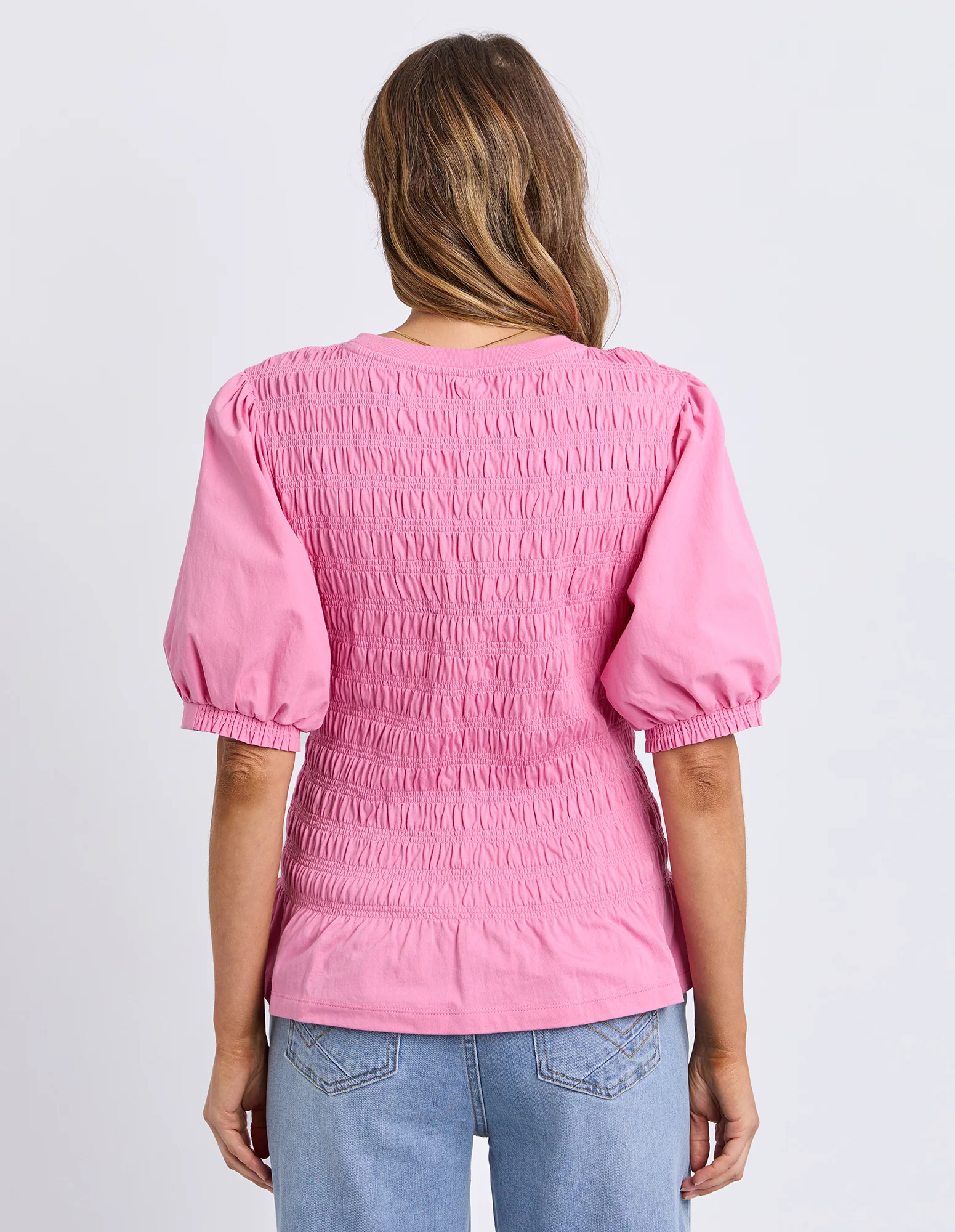 Abby Shirred Top Quartz Pink - Image 4