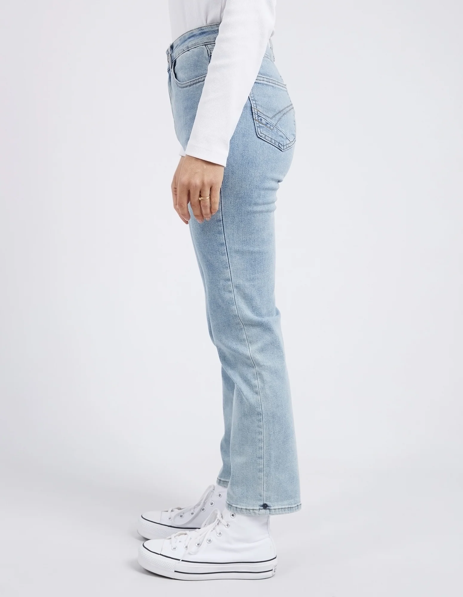 Ada Straight Leg Jean Light Blue Wash - Image 4