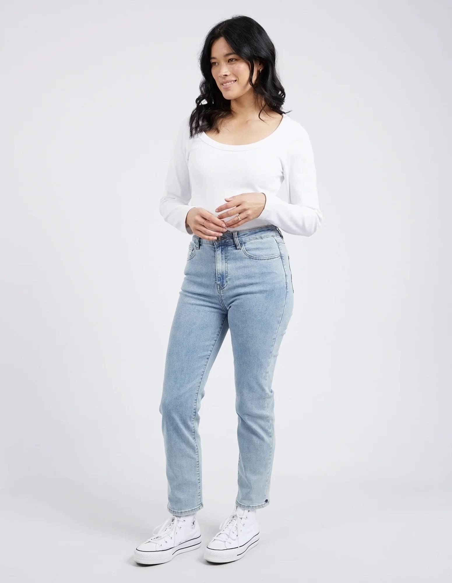 Ada Straight Leg Jean Light Blue Wash - Image 6