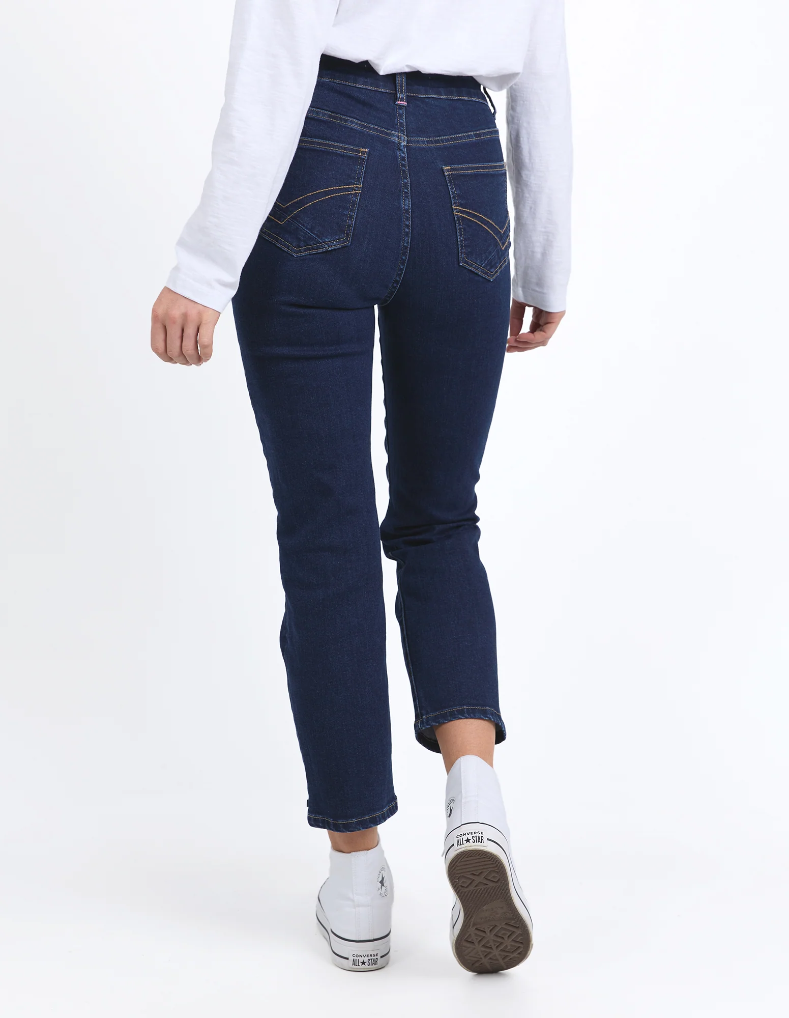 Ada Straight Leg Jean Dark Blue Wash - Image 9