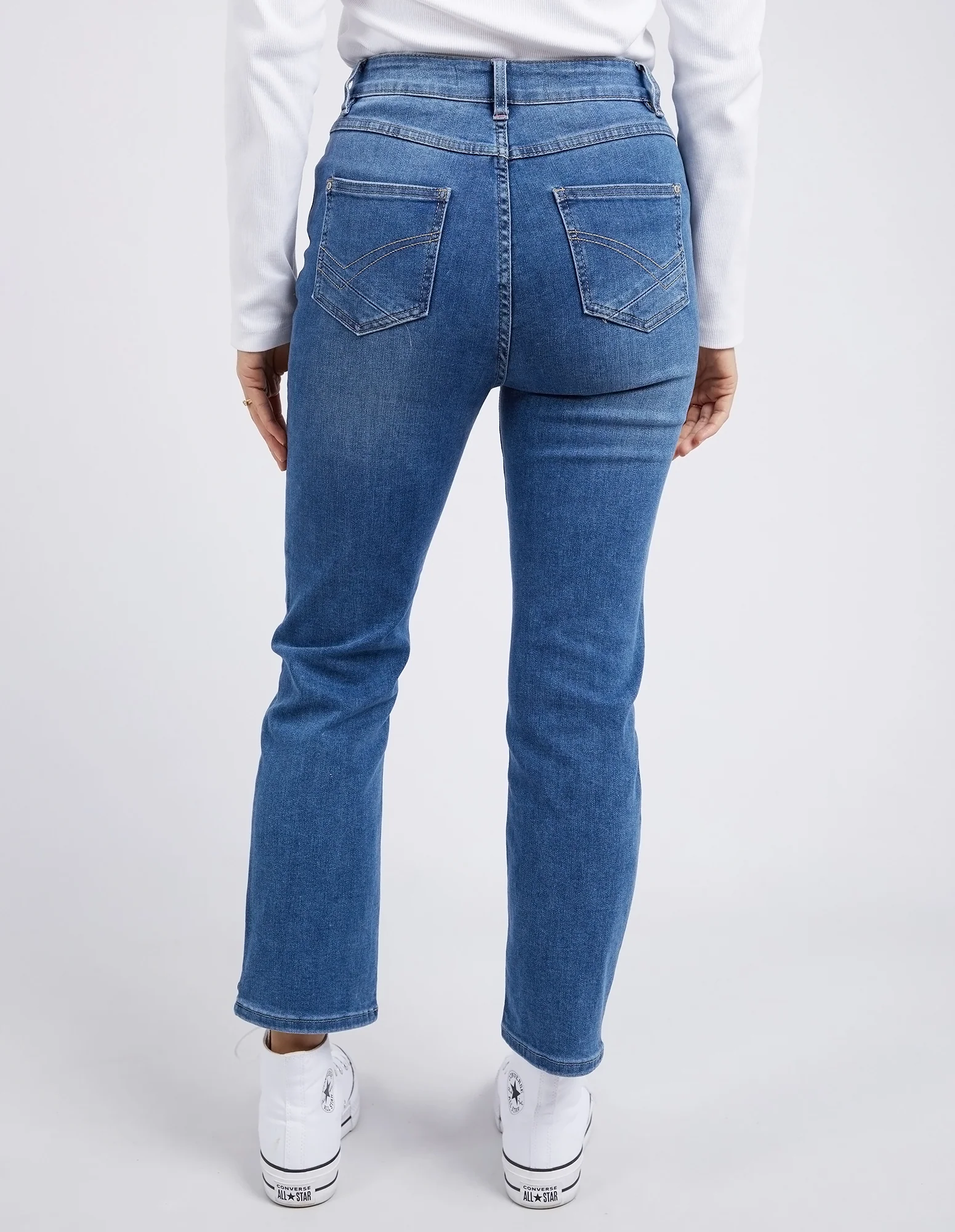 Ada Straight Leg Jean Washed Blue Denim - Image 3