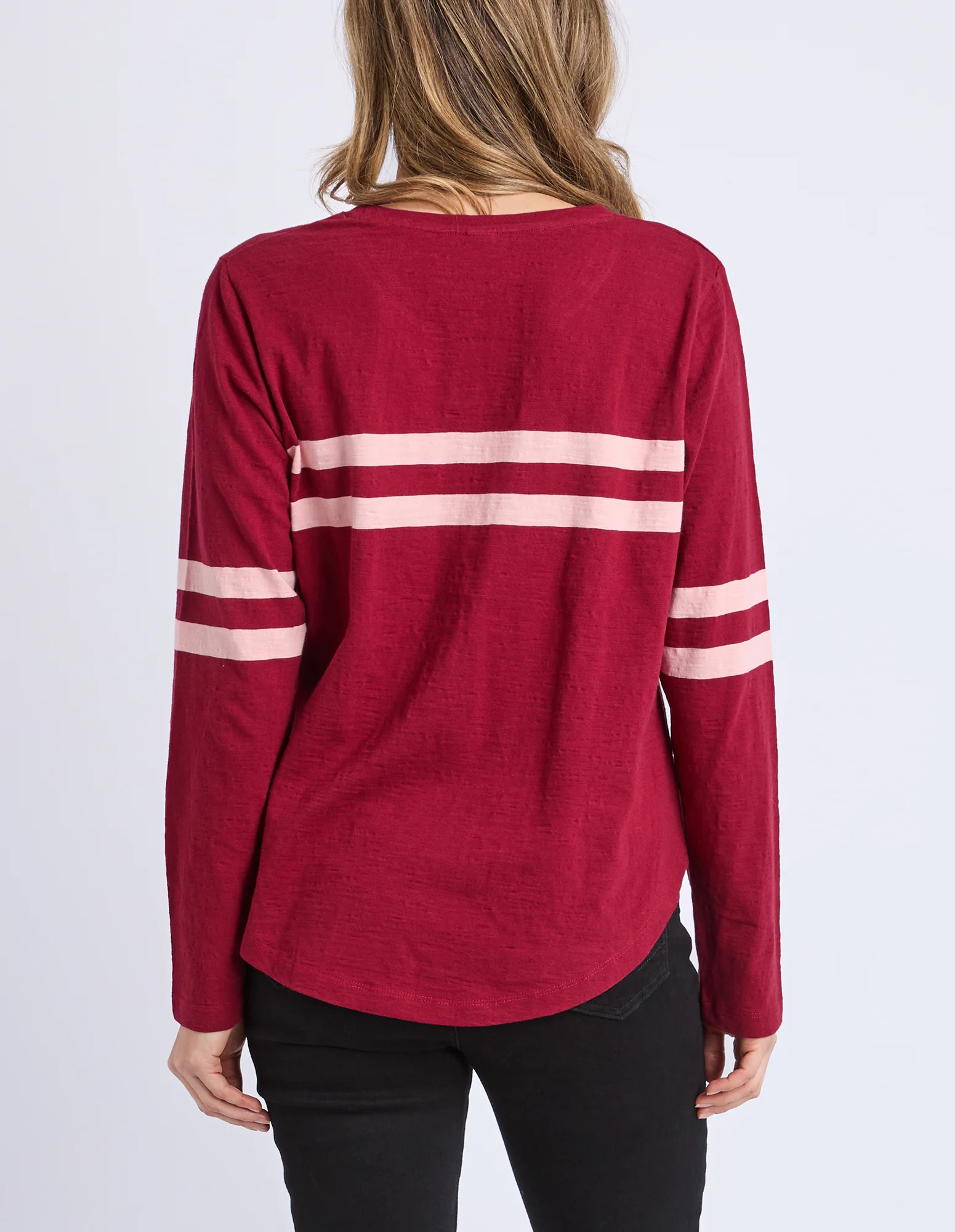 Adora Long Sleeve Tee Maroon - Image 11