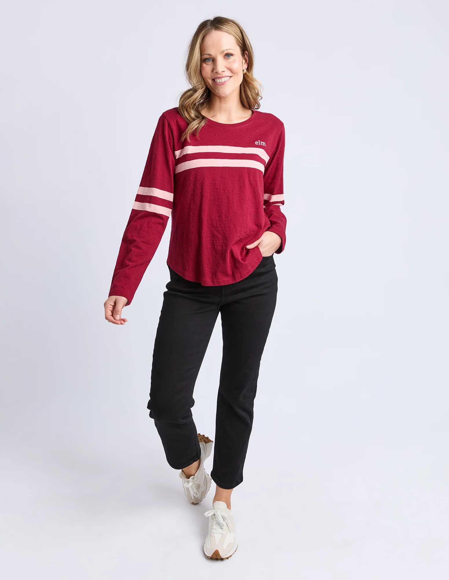 Adora Long Sleeve Tee Maroon - Image 12