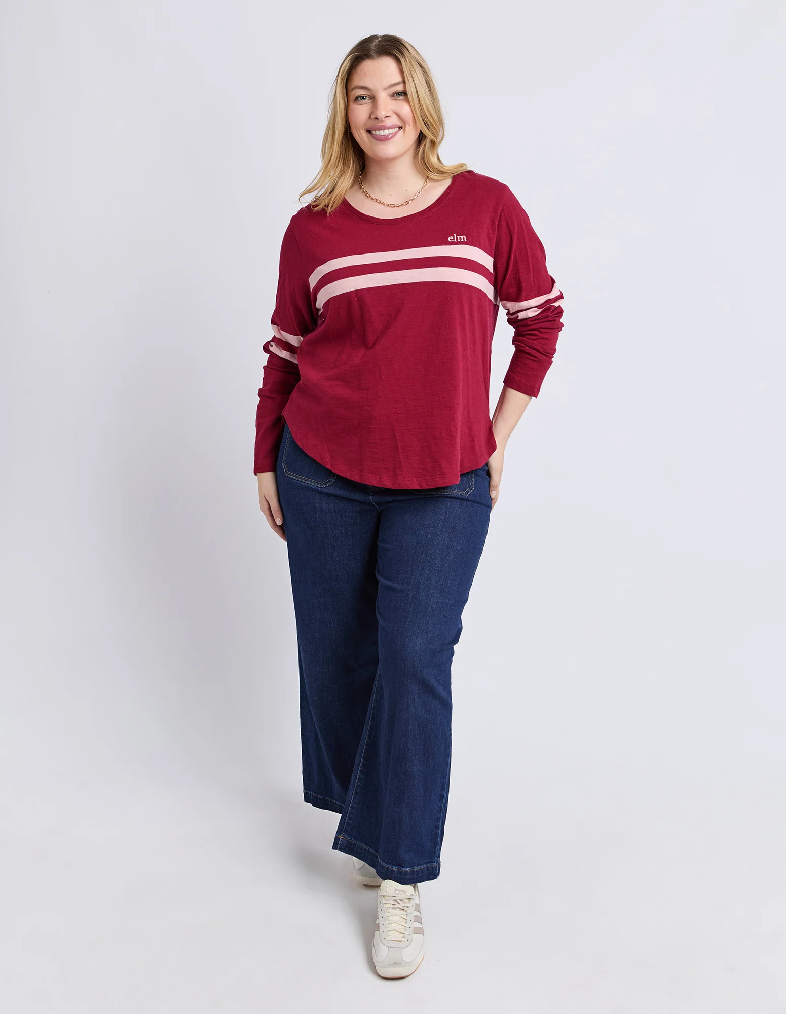 Adora Long Sleeve Tee Maroon - Image 3