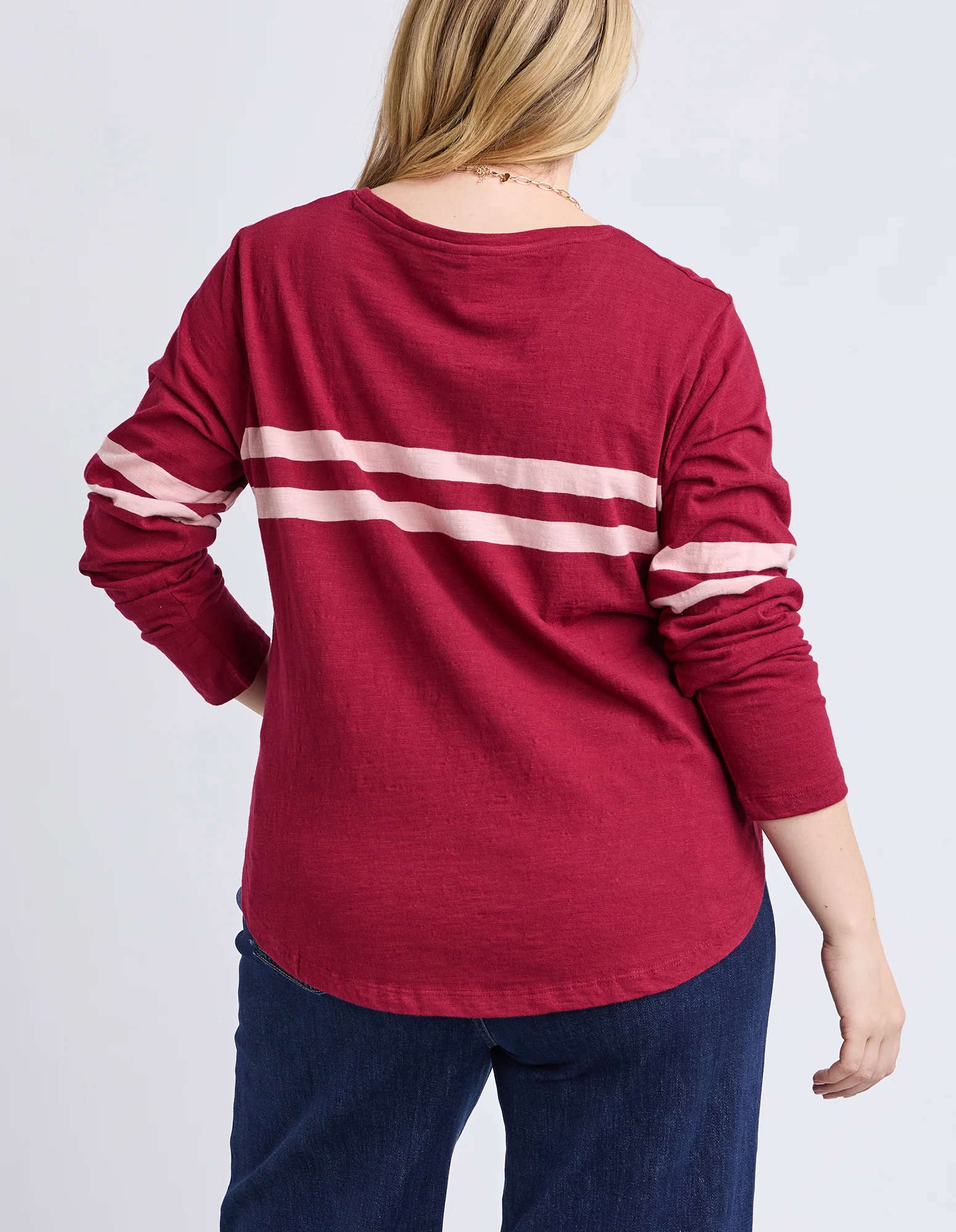 Adora Long Sleeve Tee Maroon - Image 4