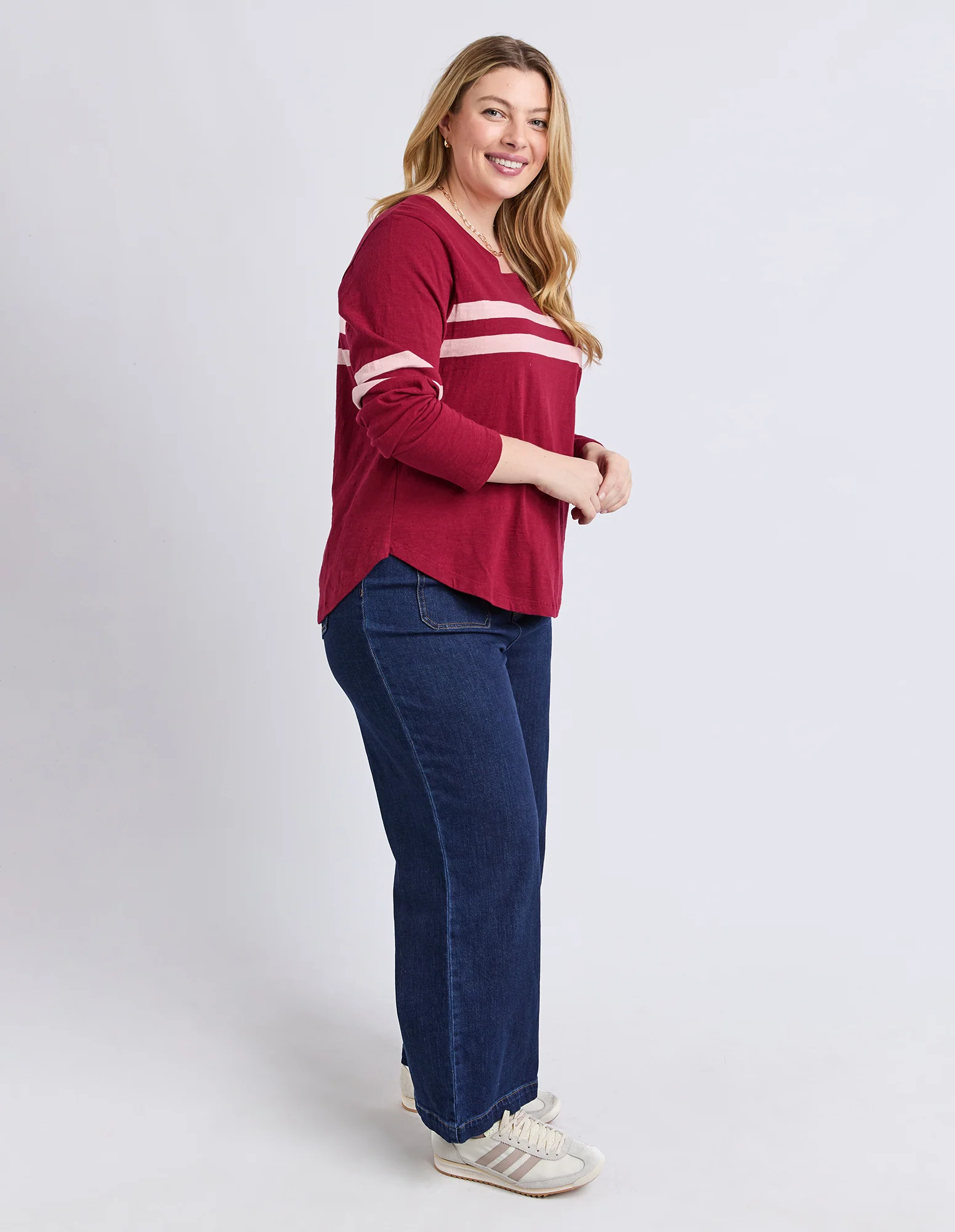 Adora Long Sleeve Tee Maroon - Image 7