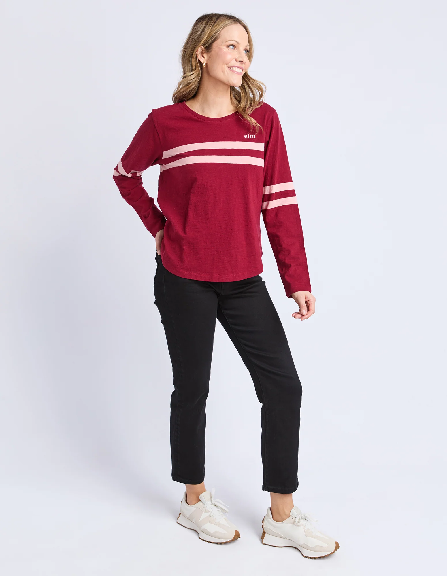 Adora Long Sleeve Tee Maroon - Image 8