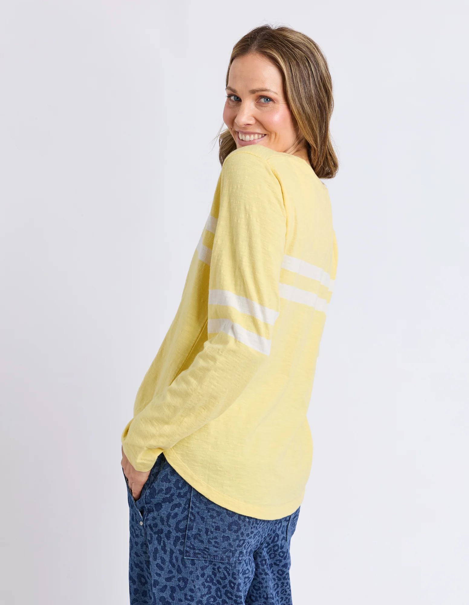 Adora Long Sleeve Tee Pale Lemon - Image 3