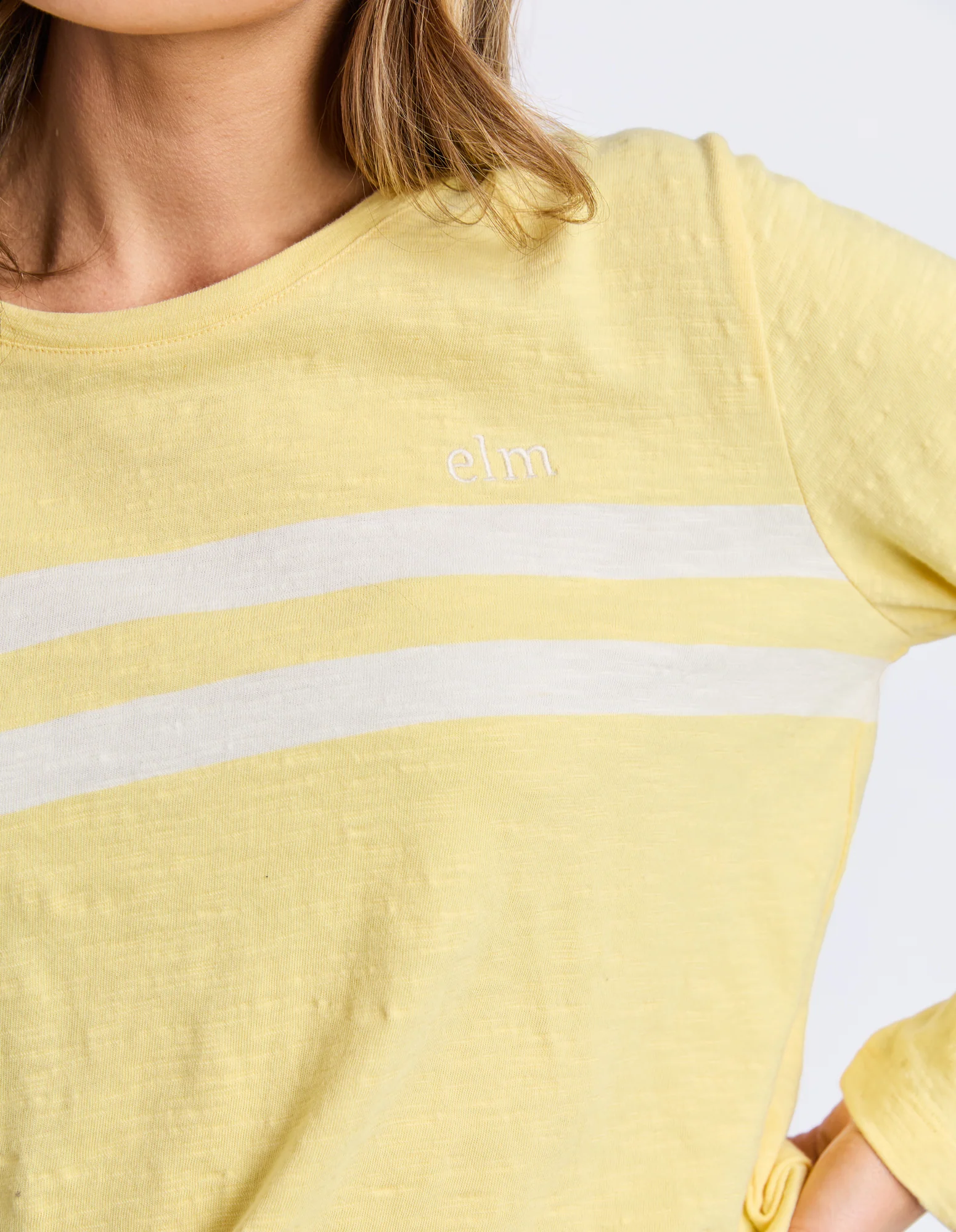Adora Long Sleeve Tee Pale Lemon - Image 5