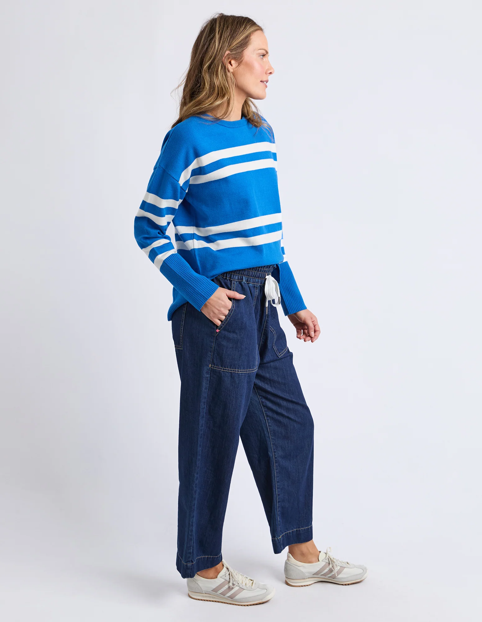 Allison Crew Royal Blue Stripe - Image 2