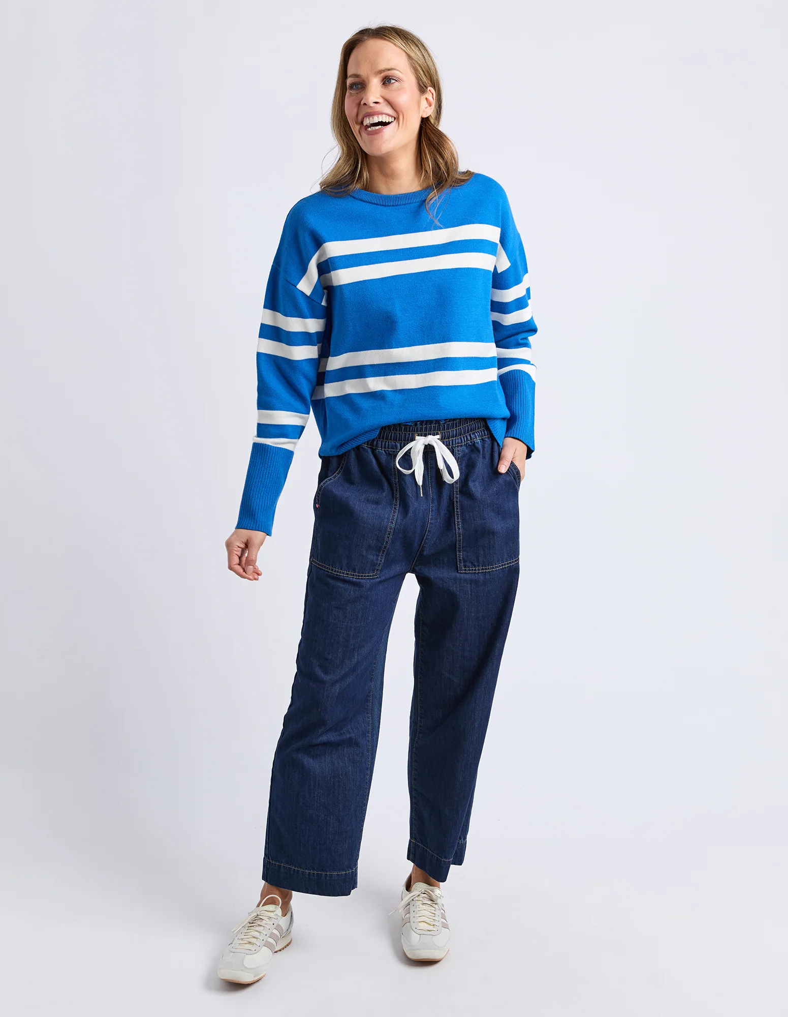 Allison Crew Royal Blue Stripe - Image 6