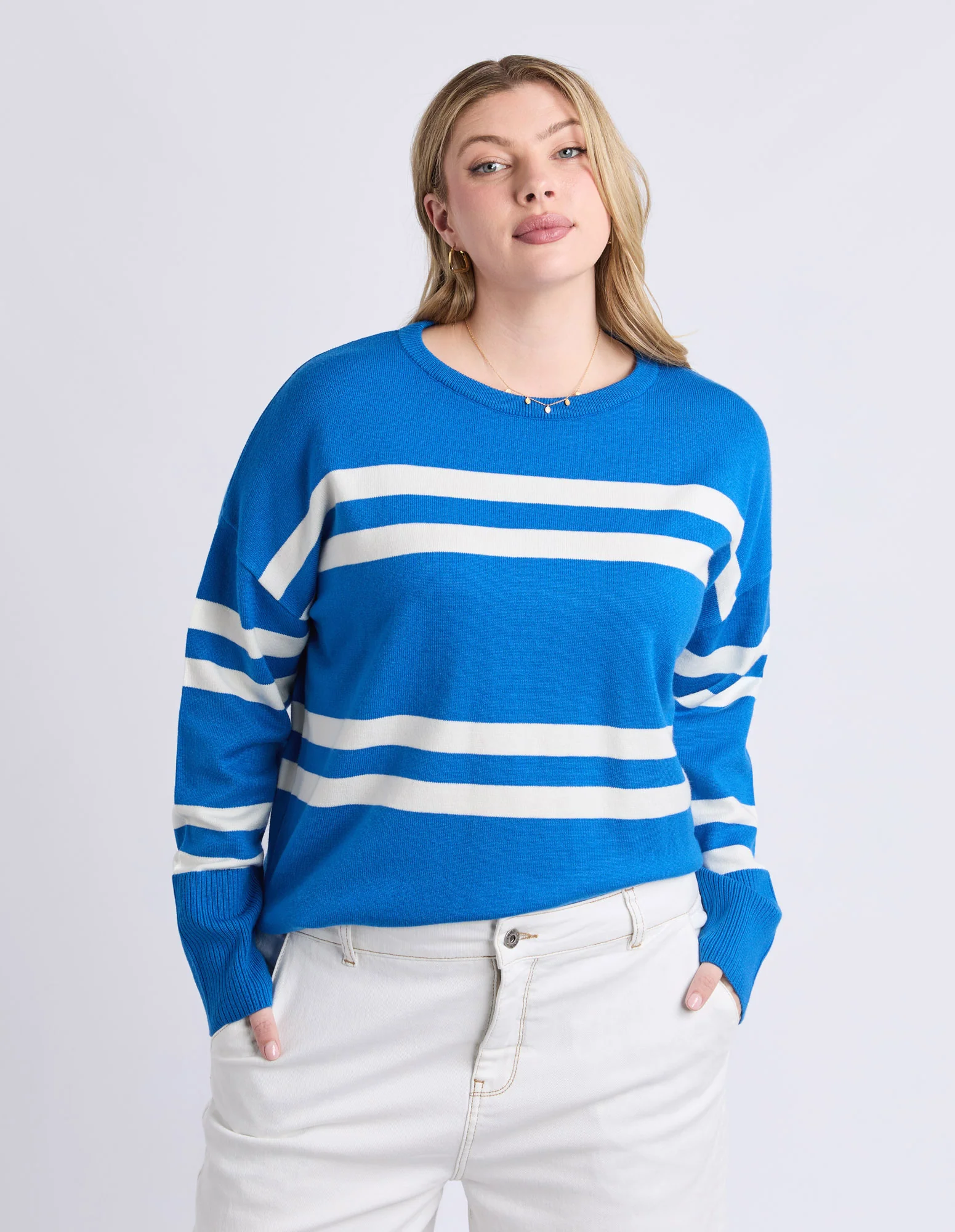 Allison Crew Royal Blue Stripe - Image 7