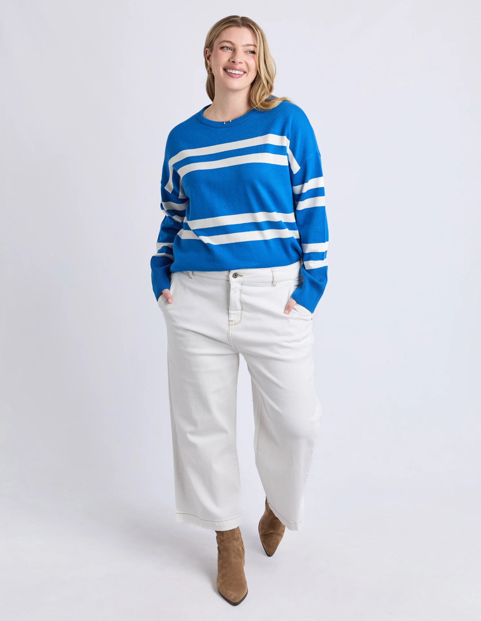 Allison Crew Royal Blue Stripe - Image 8
