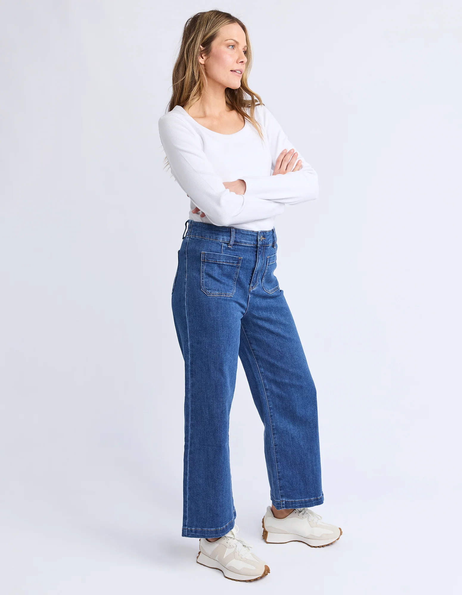 Alyssa Front Pocket Jean Mid Blue Wash - Image 6