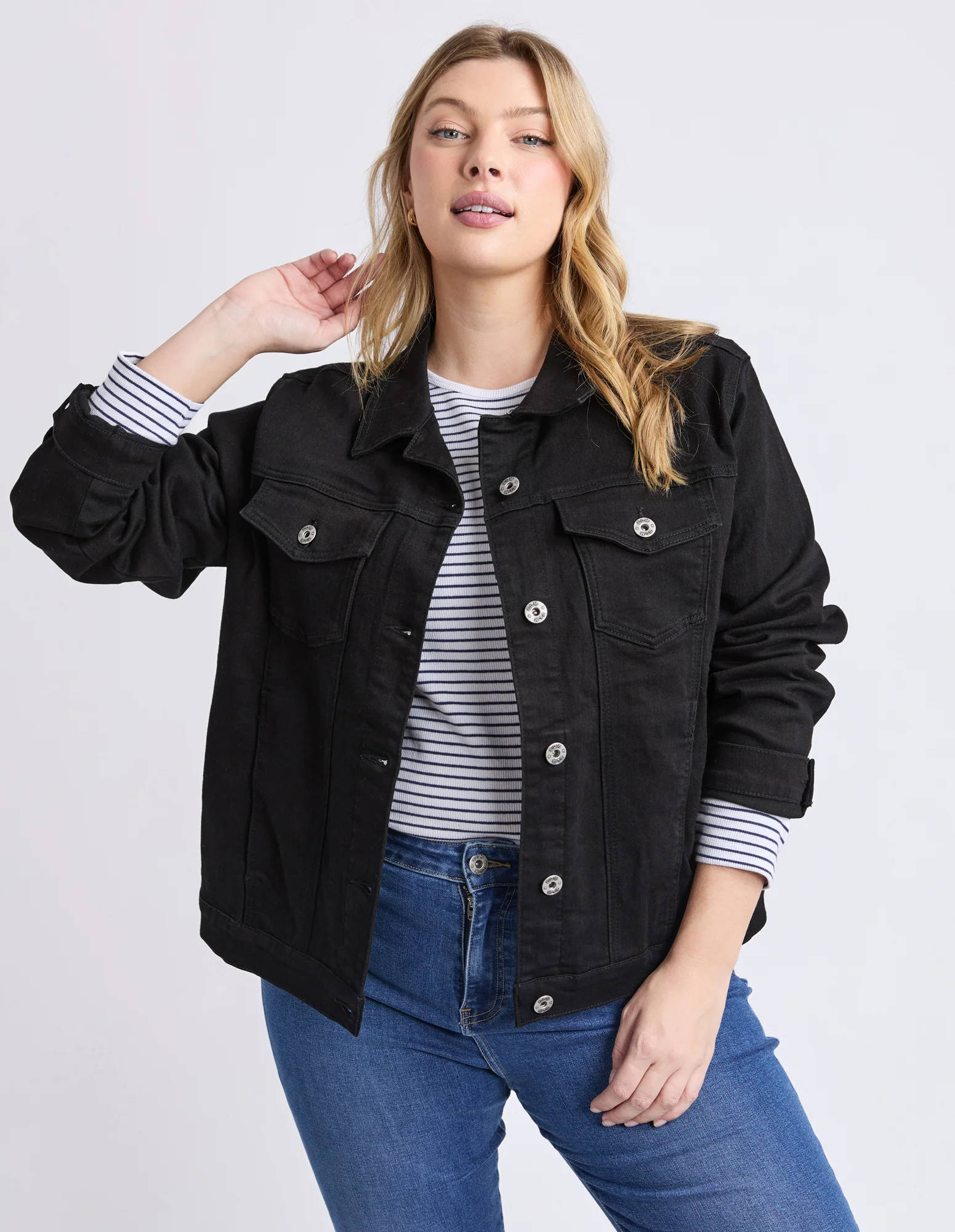 Angie Denim Jacket Black - Image 7