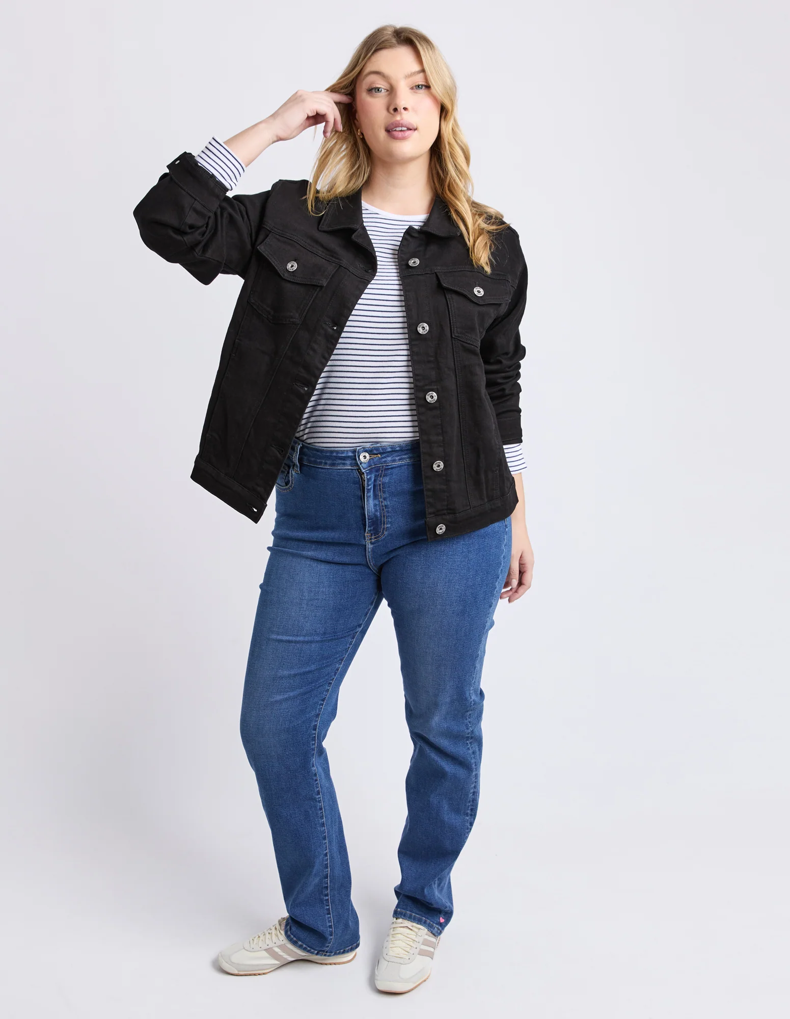 Angie Denim Jacket Black - Image 8