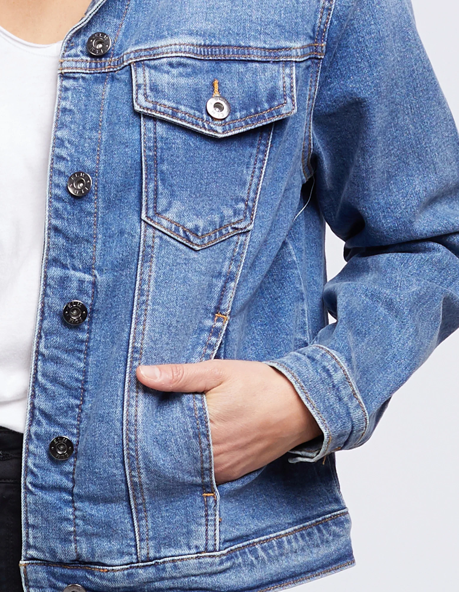 Angie Denim Jacket Blue - Image 5