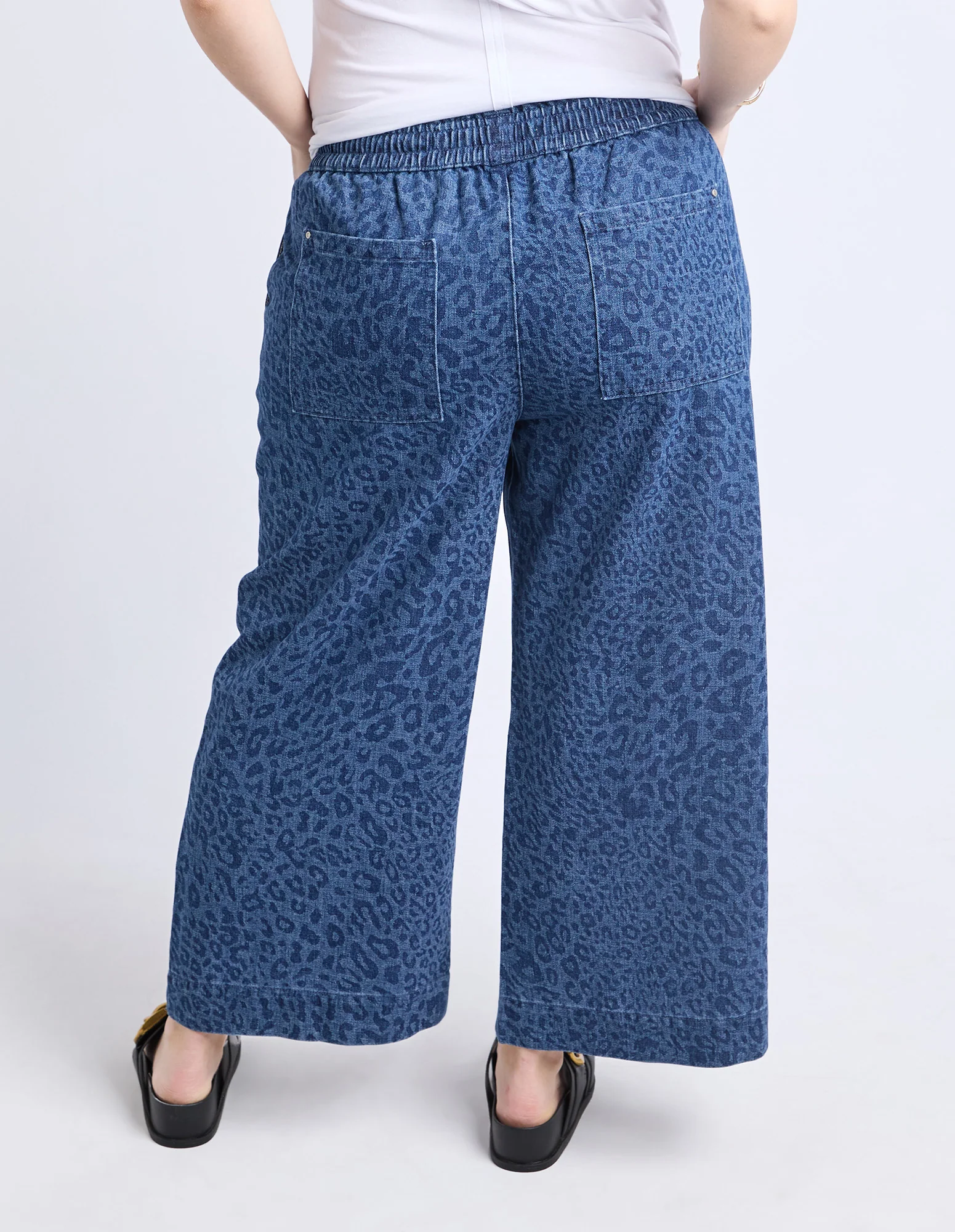 Anna Animal Denim Pant Dark Blue - Image 10