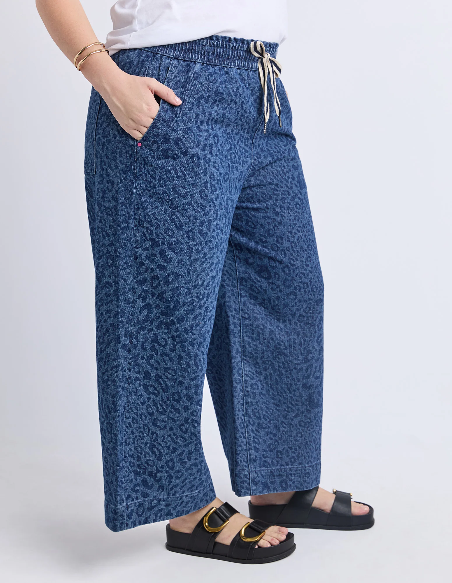 Anna Animal Denim Pant Dark Blue - Image 12