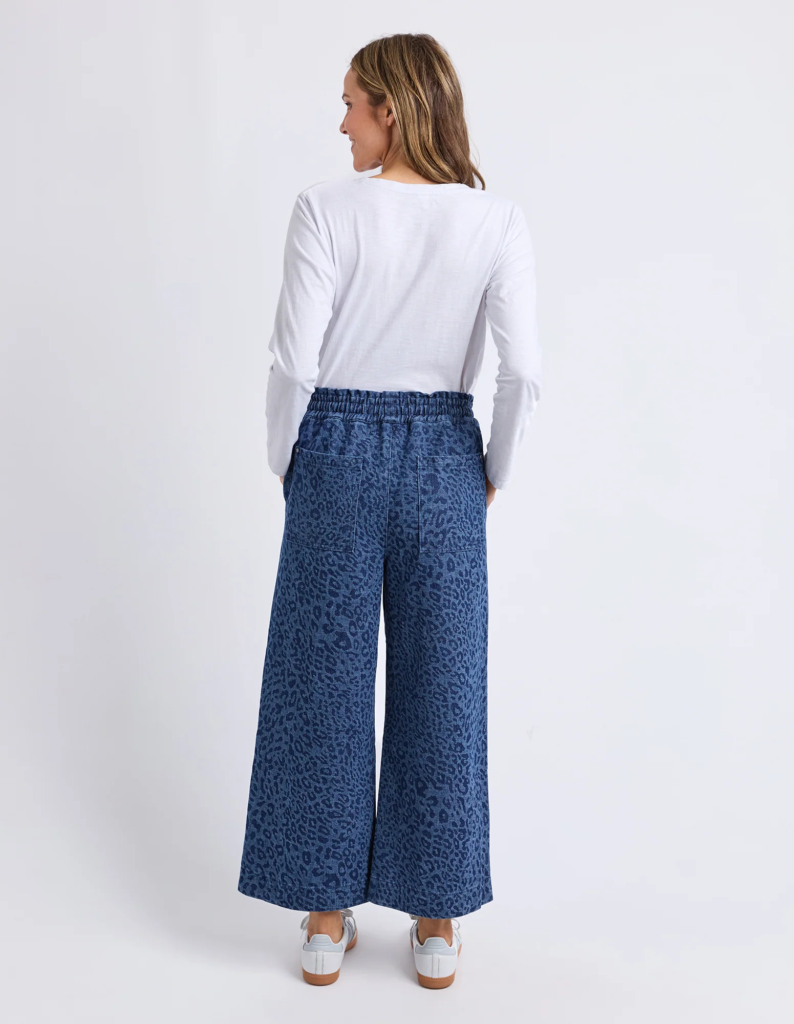 Anna Animal Denim Pant Dark Blue - Image 4