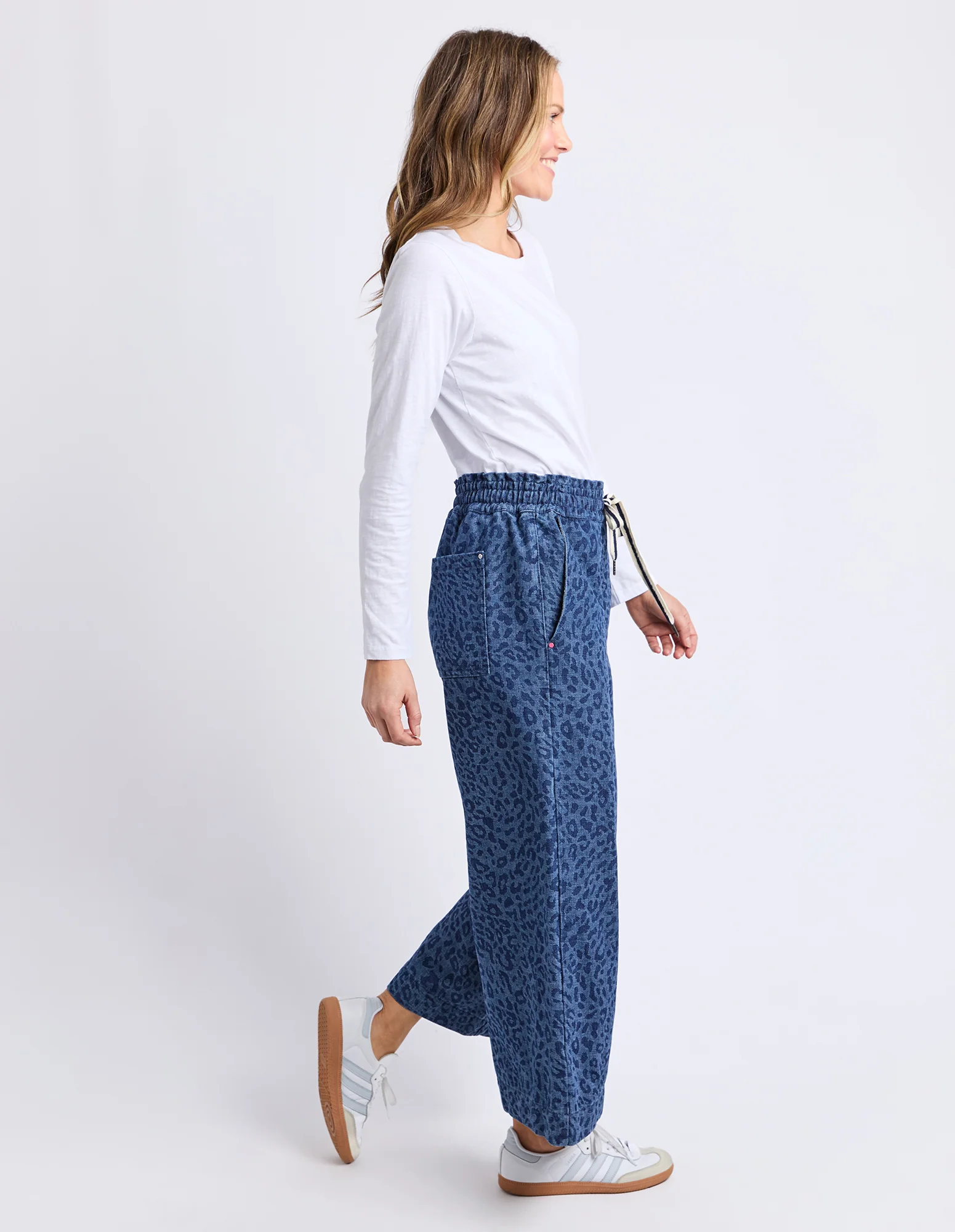 Anna Animal Denim Pant Dark Blue - Image 7
