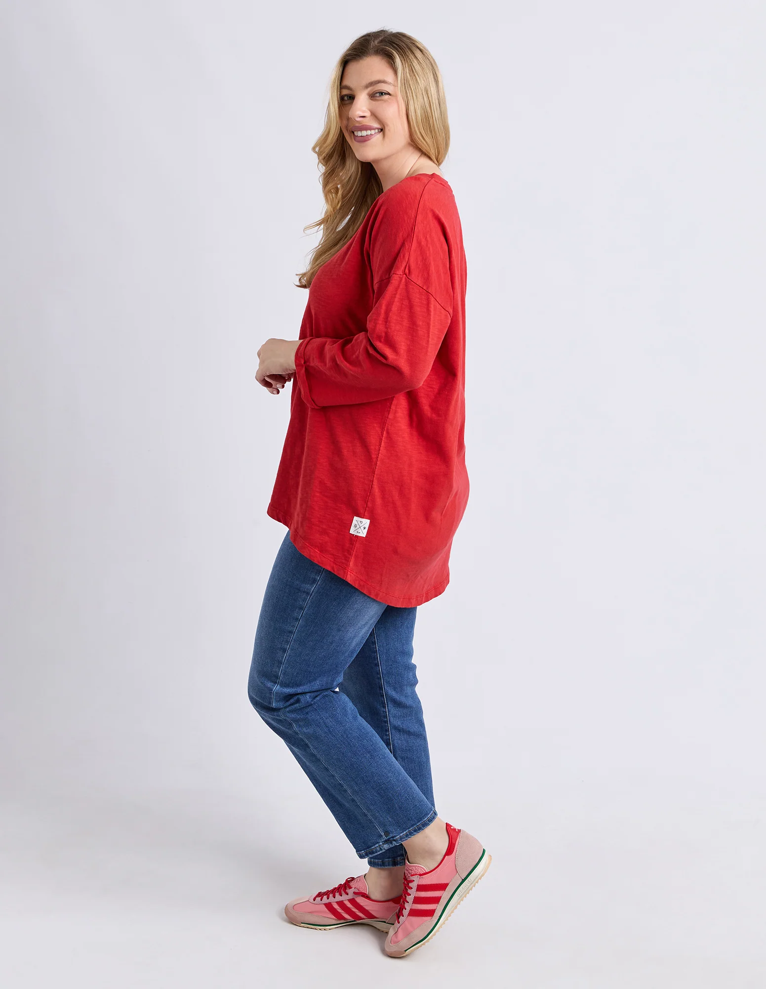 Annie 3/4 Sleeve Tee Cranberry - Image 12