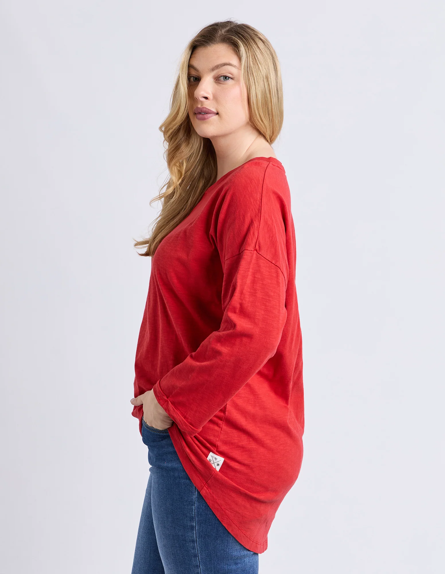 Annie 3/4 Sleeve Tee Cranberry - Image 8