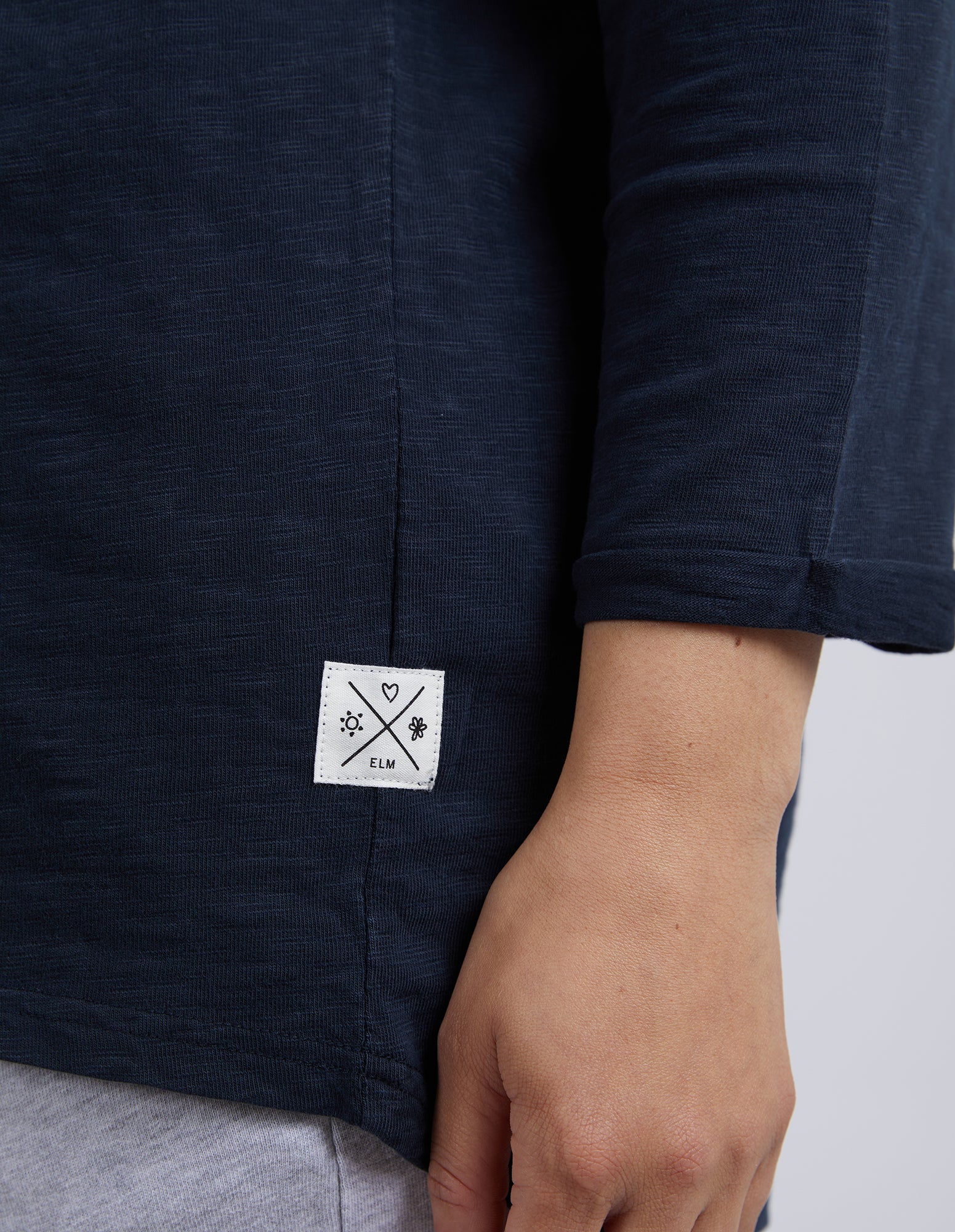 Annie 3/4 Sleeve Tee Navy - Image 10
