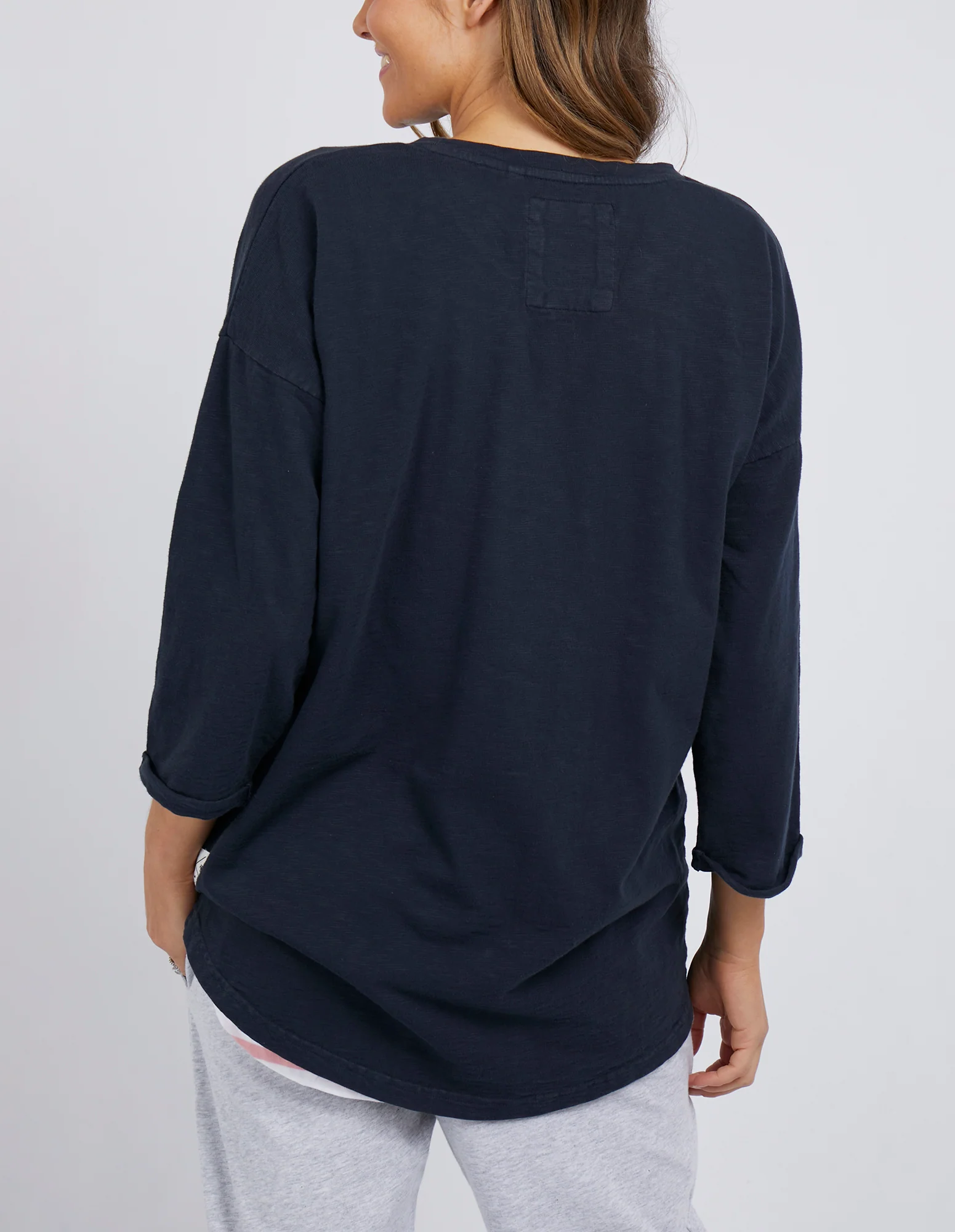 Annie 3/4 Sleeve Tee Navy - Image 3