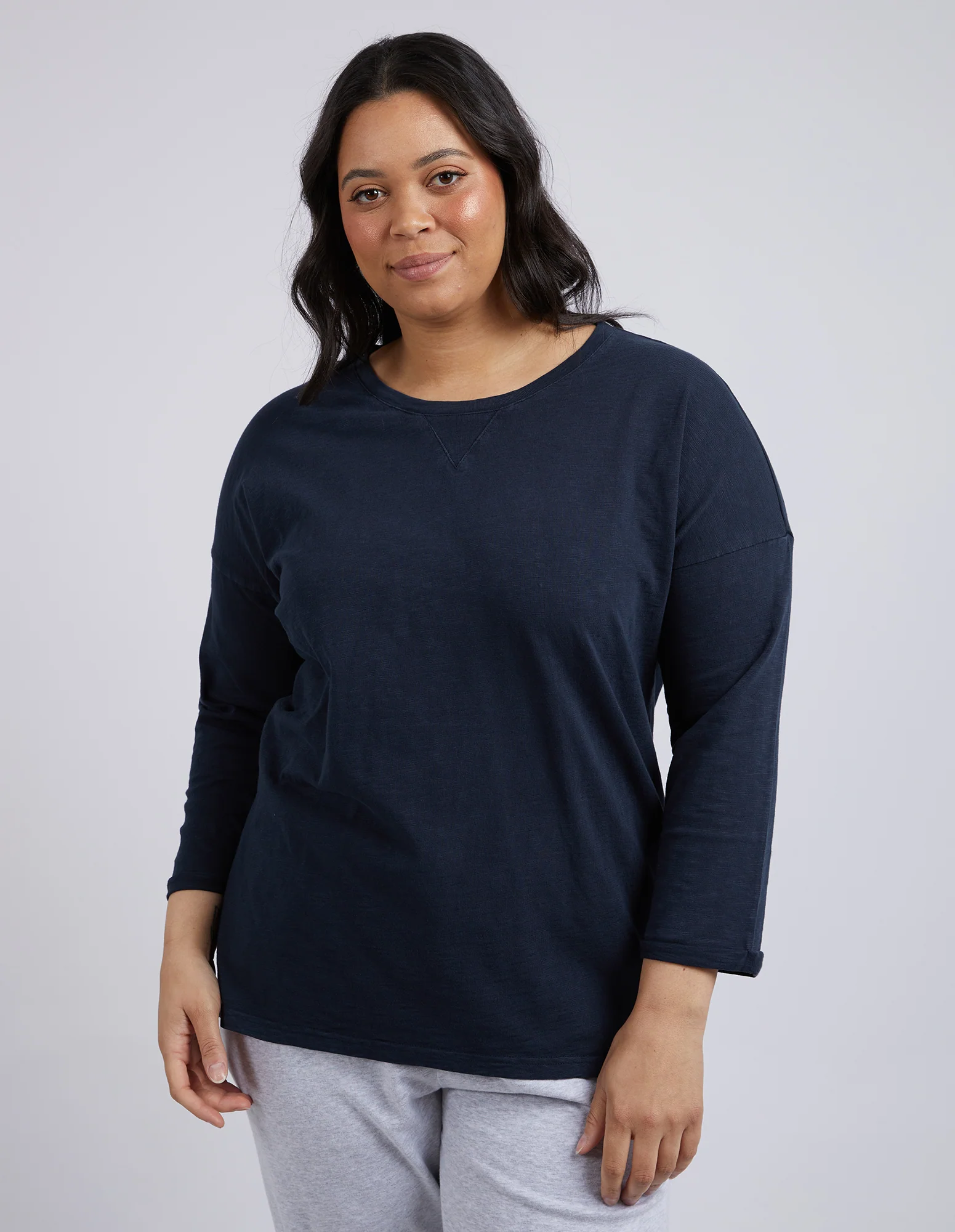 Annie 3/4 Sleeve Tee Navy - Image 6