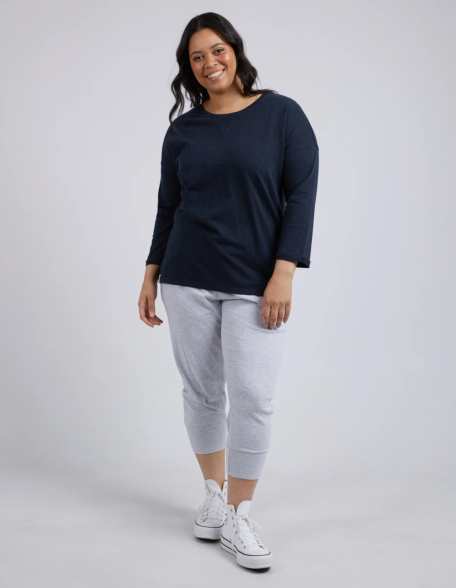 Annie 3/4 Sleeve Tee Navy - Image 7