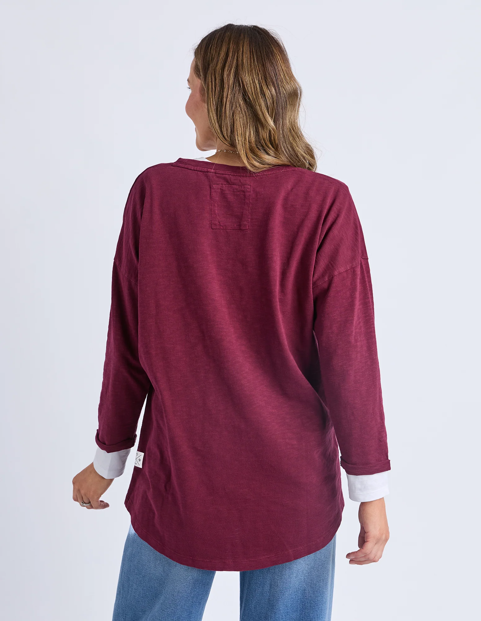 Annie 3/4 Sleeve Tee Plum - Image 11