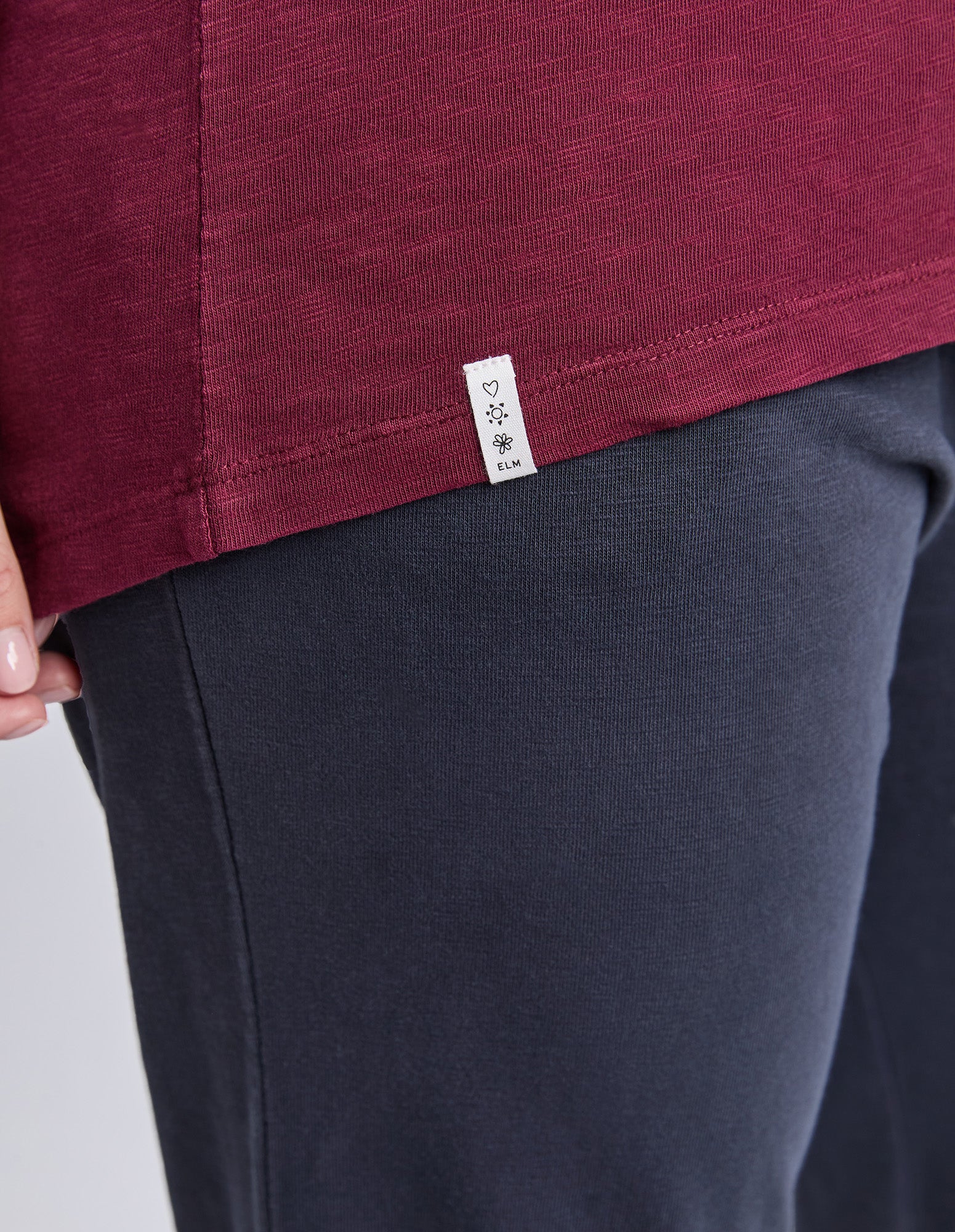Annie 3/4 Sleeve Tee Plum - Image 6