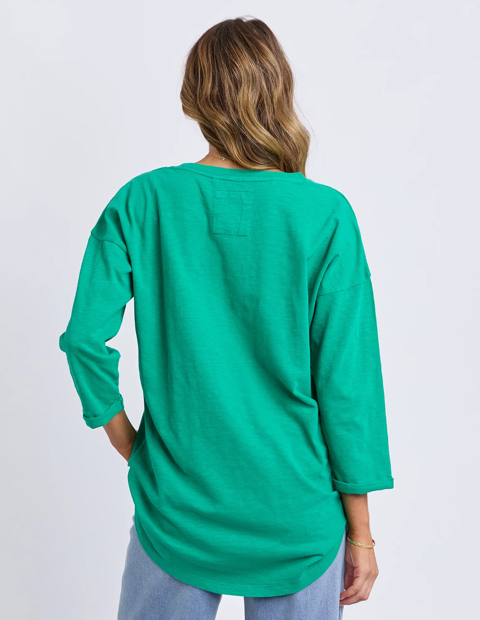 Annie 3/4 Sleeve Tee Turquoise - Image 5
