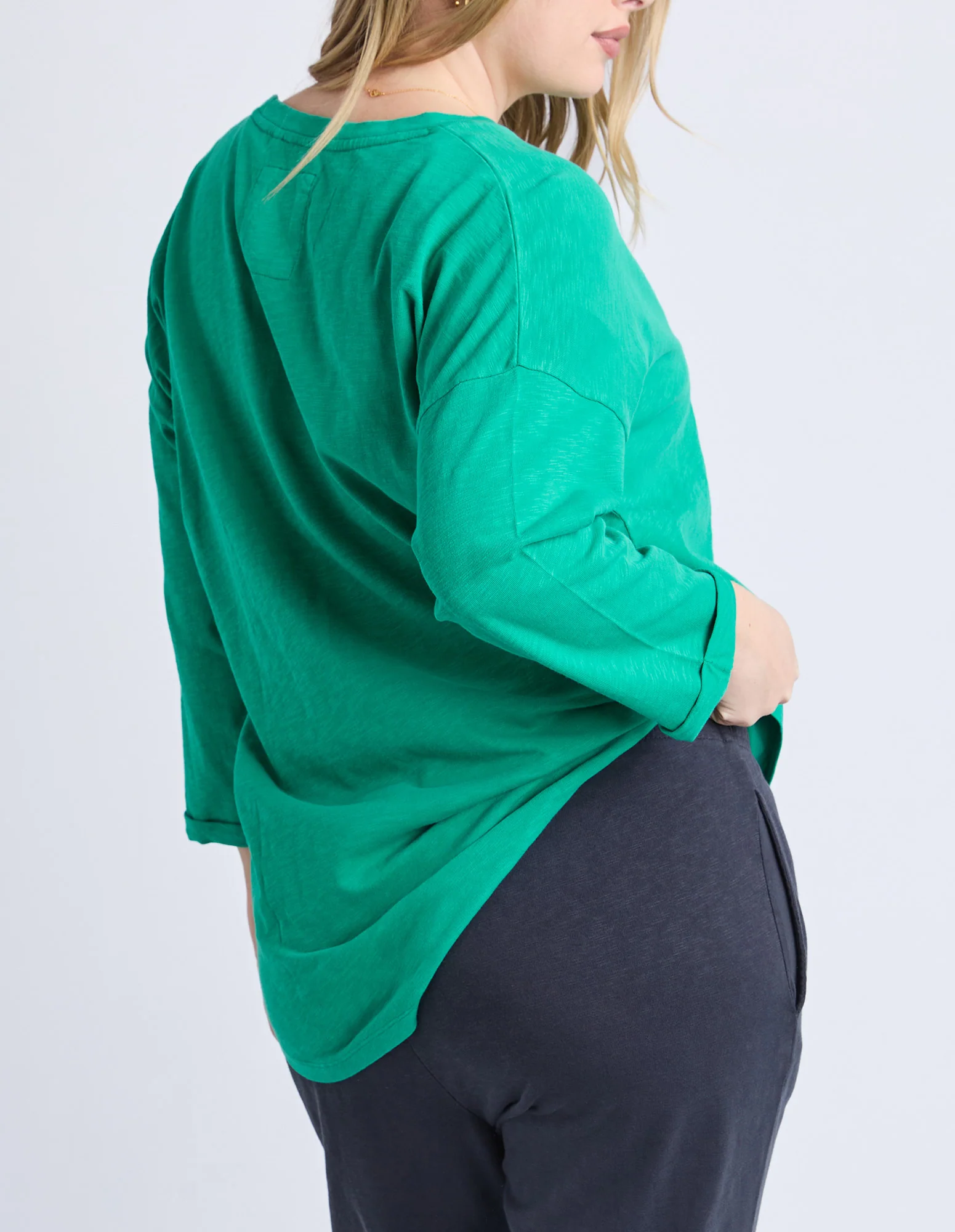 Annie 3/4 Sleeve Tee Turquoise - Image 6