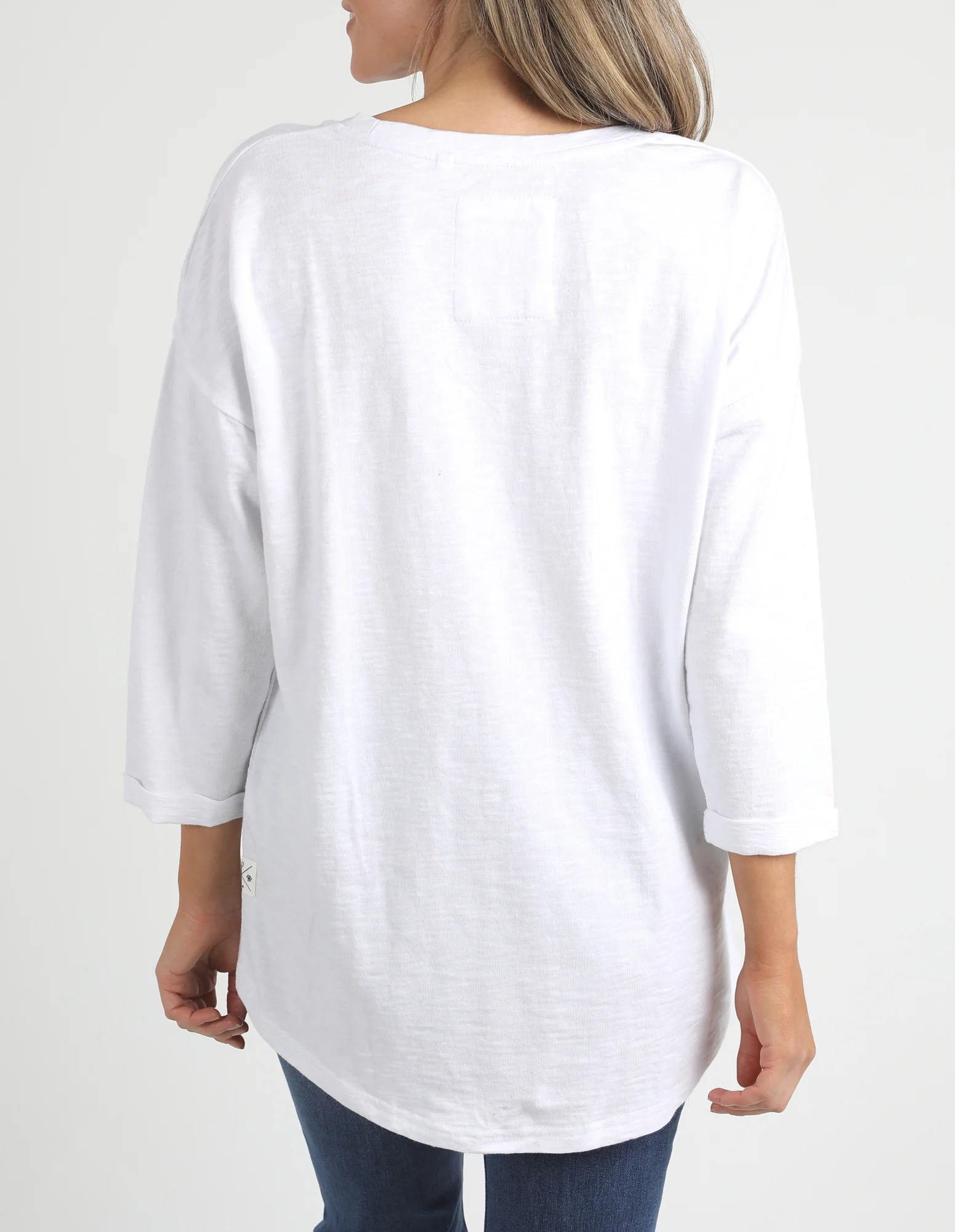 Annie 3/4 Sleeve Tee White - Image 3