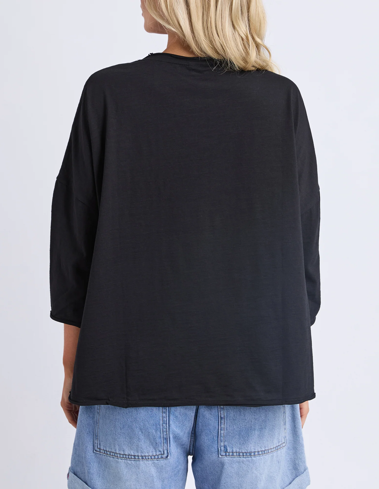 Anya Long Sleeve Tee Black - Image 3