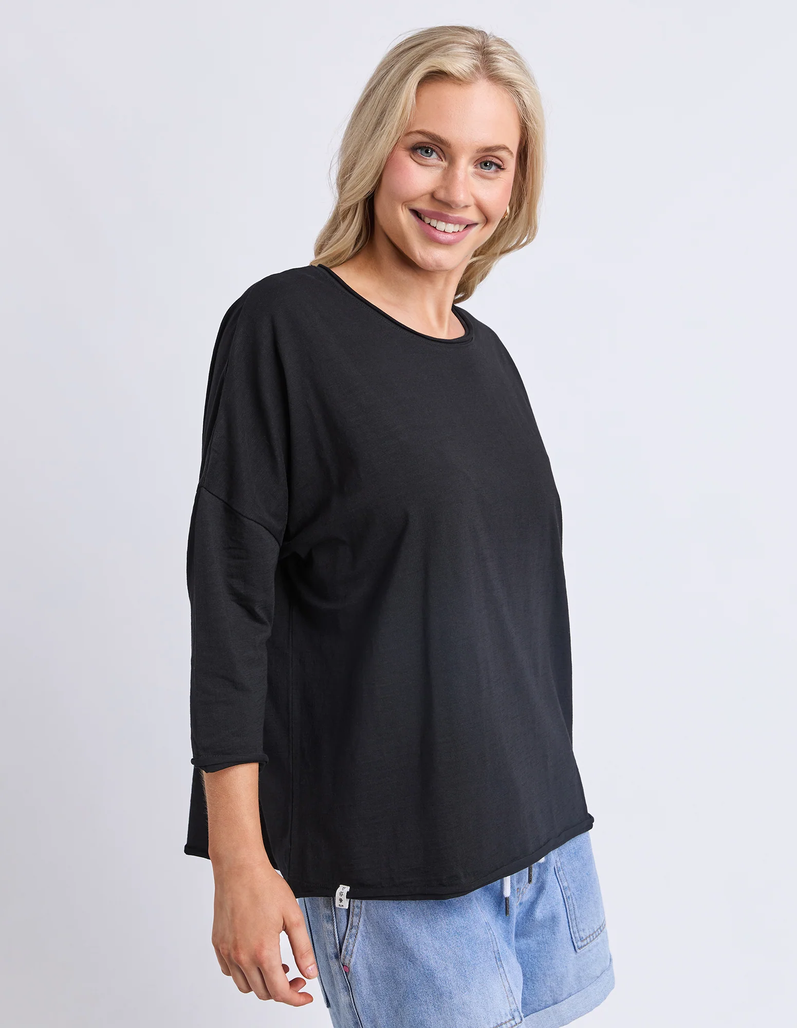 Anya Long Sleeve Tee Black - Image 4