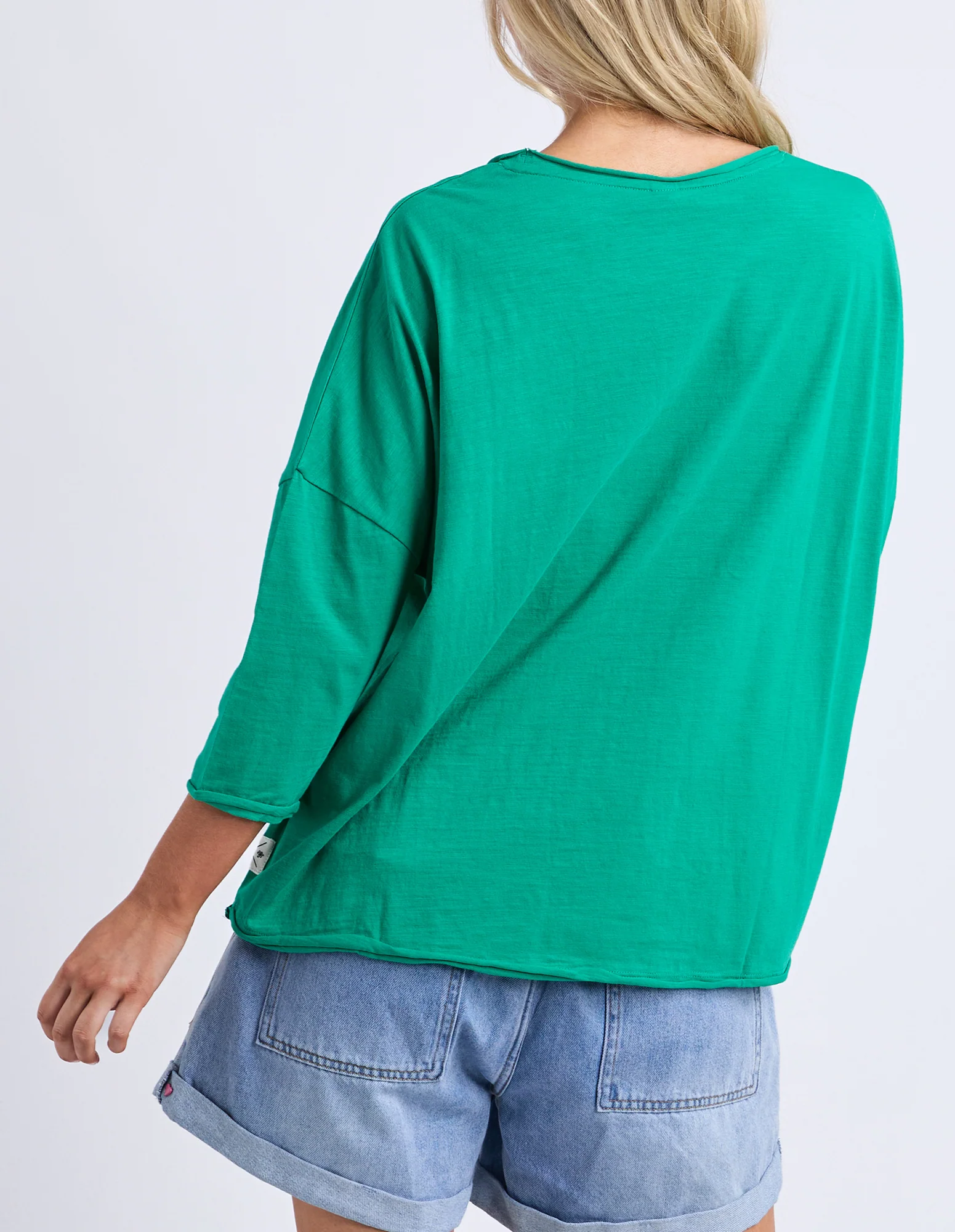 Anya Long Sleeve Tee Turquoise - Image 3