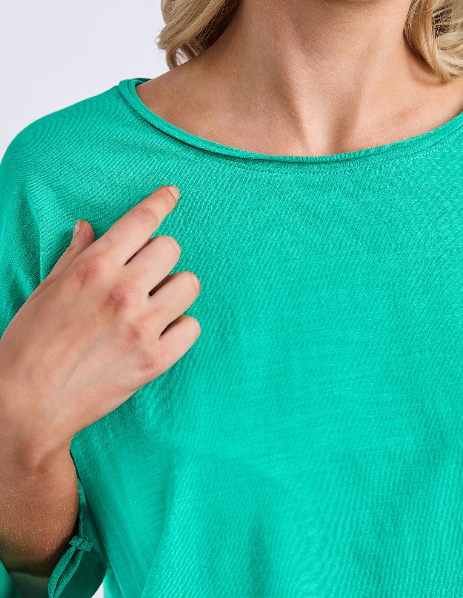 Anya Long Sleeve Tee Turquoise - Image 5