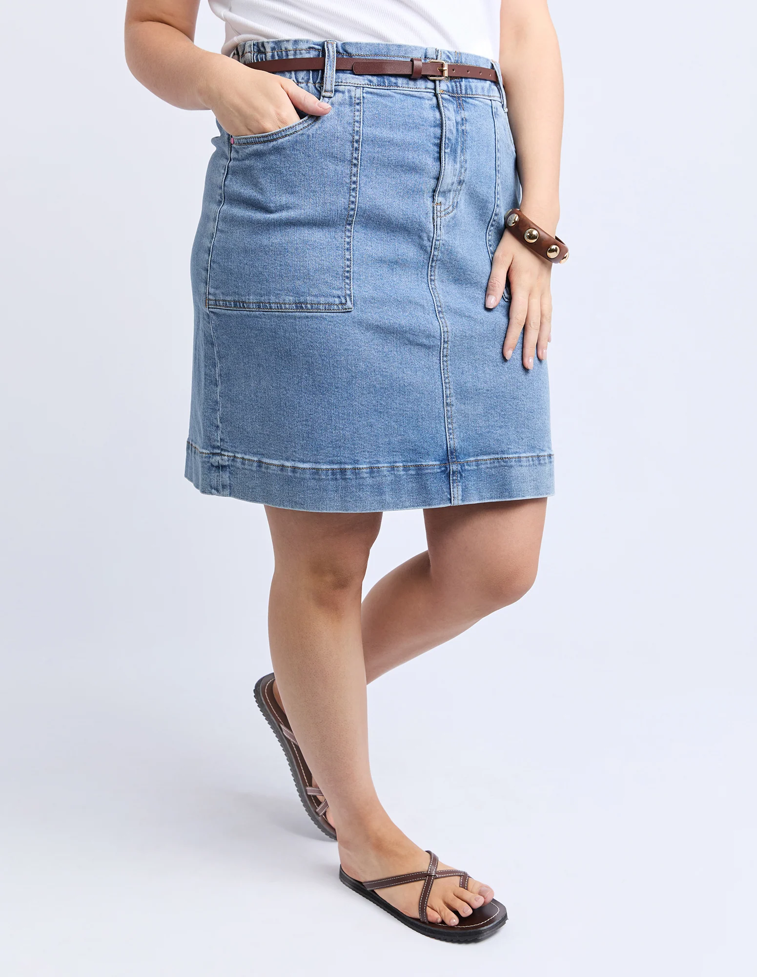 Atlas Denim Skirt Blue - Image 10