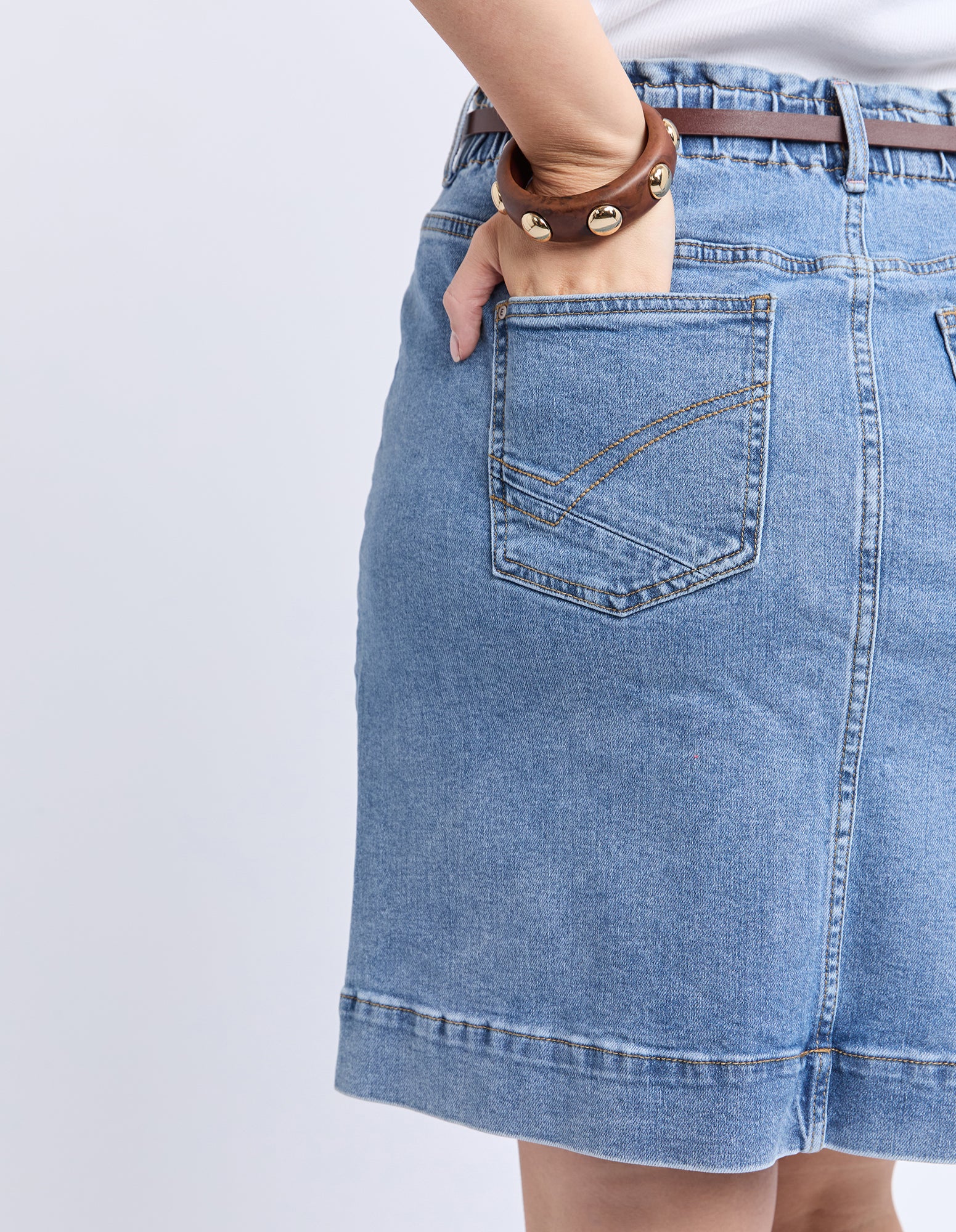 Atlas Denim Skirt Blue - Image 11