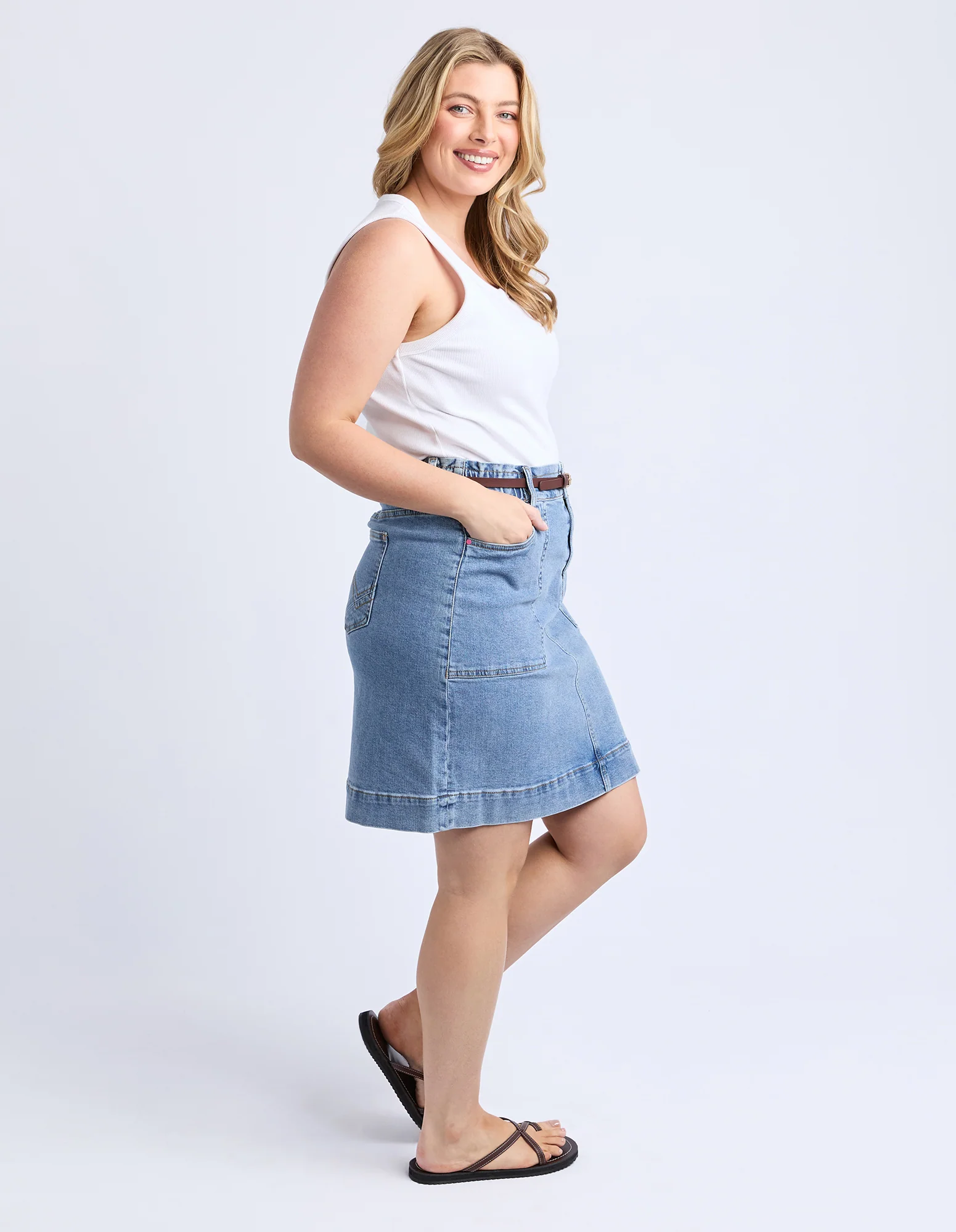Atlas Denim Skirt Blue - Image 12