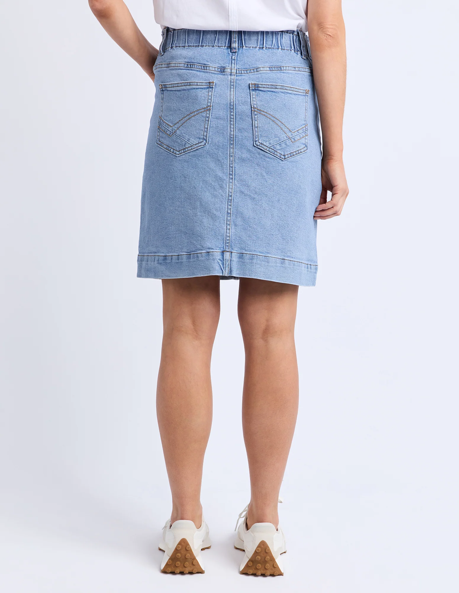 Atlas Denim Skirt Blue - Image 3