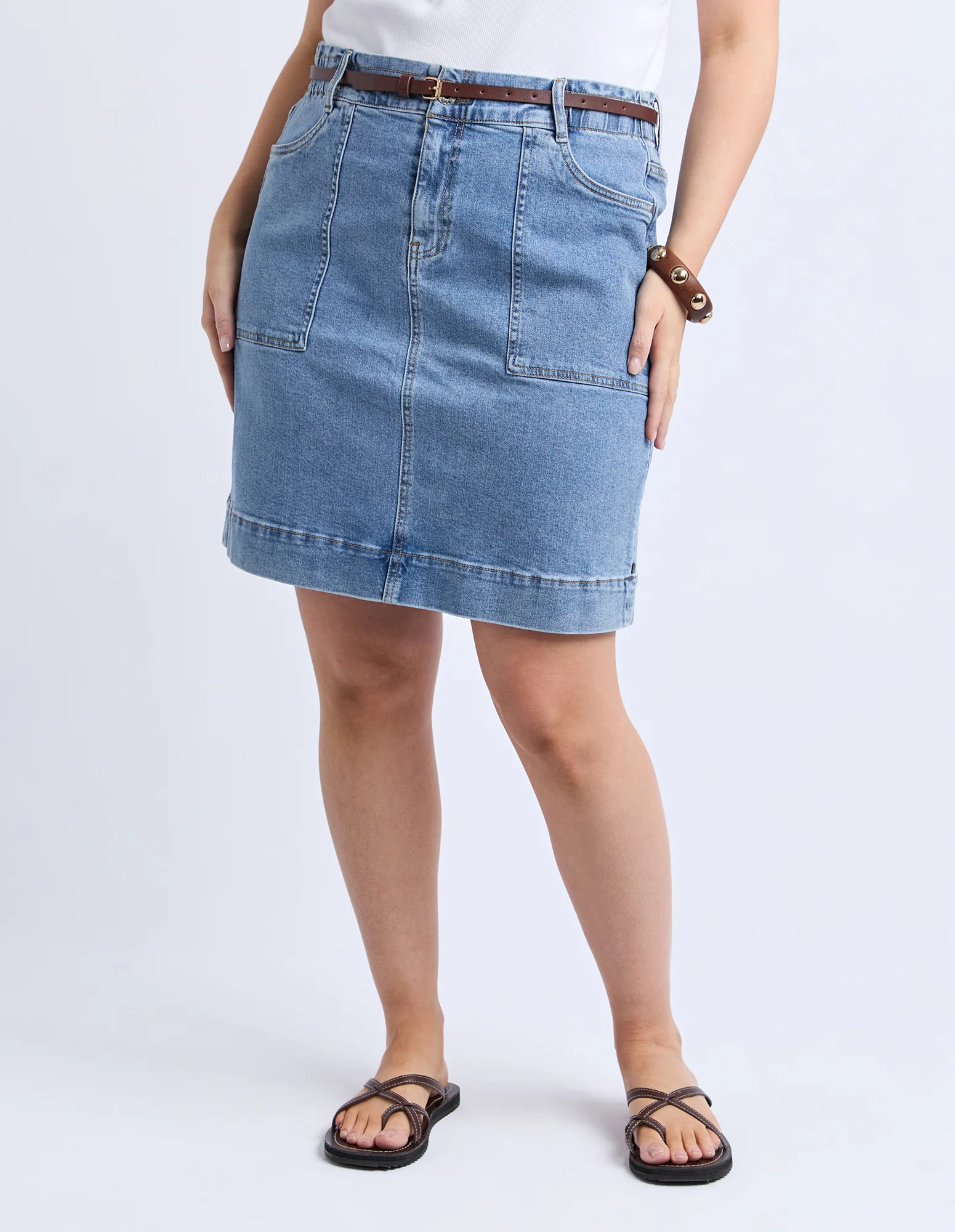 Atlas Denim Skirt Blue - Image 7