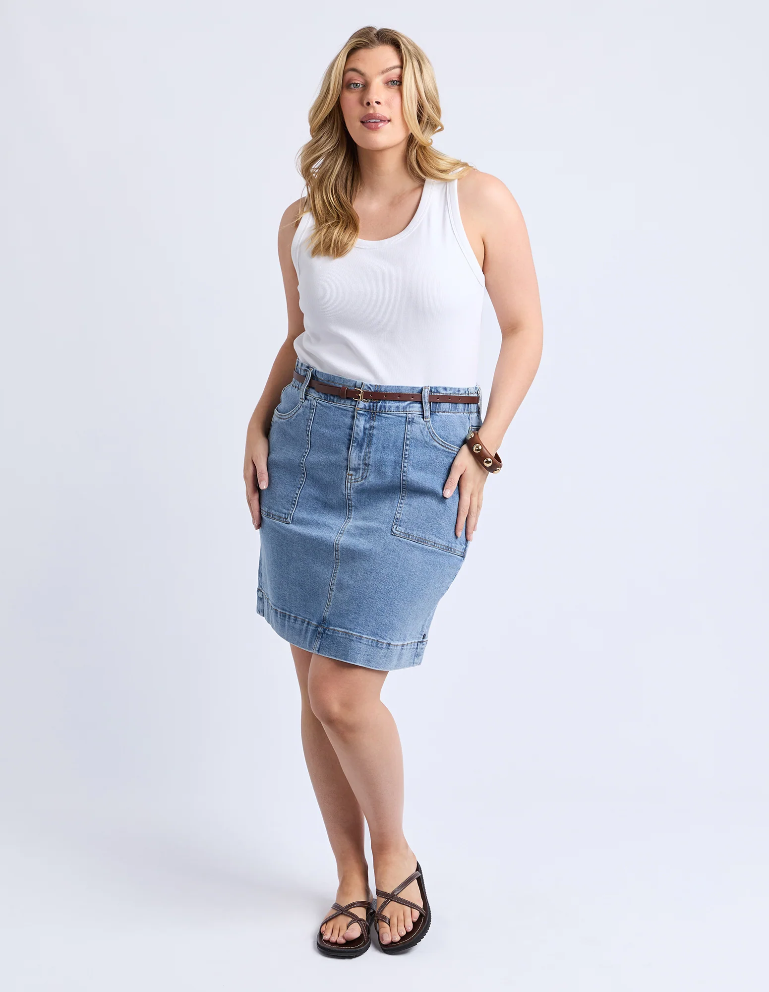 Atlas Denim Skirt Blue - Image 8