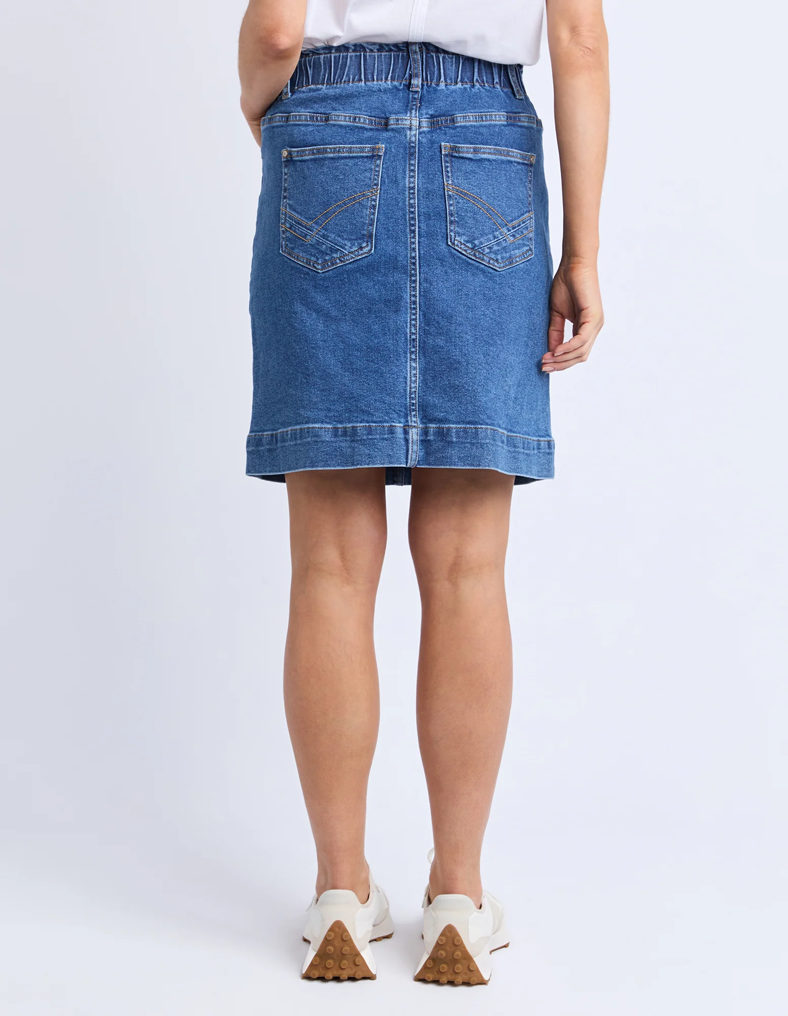 Atlas Denim Skirt Dark Blue Wash - Image 5