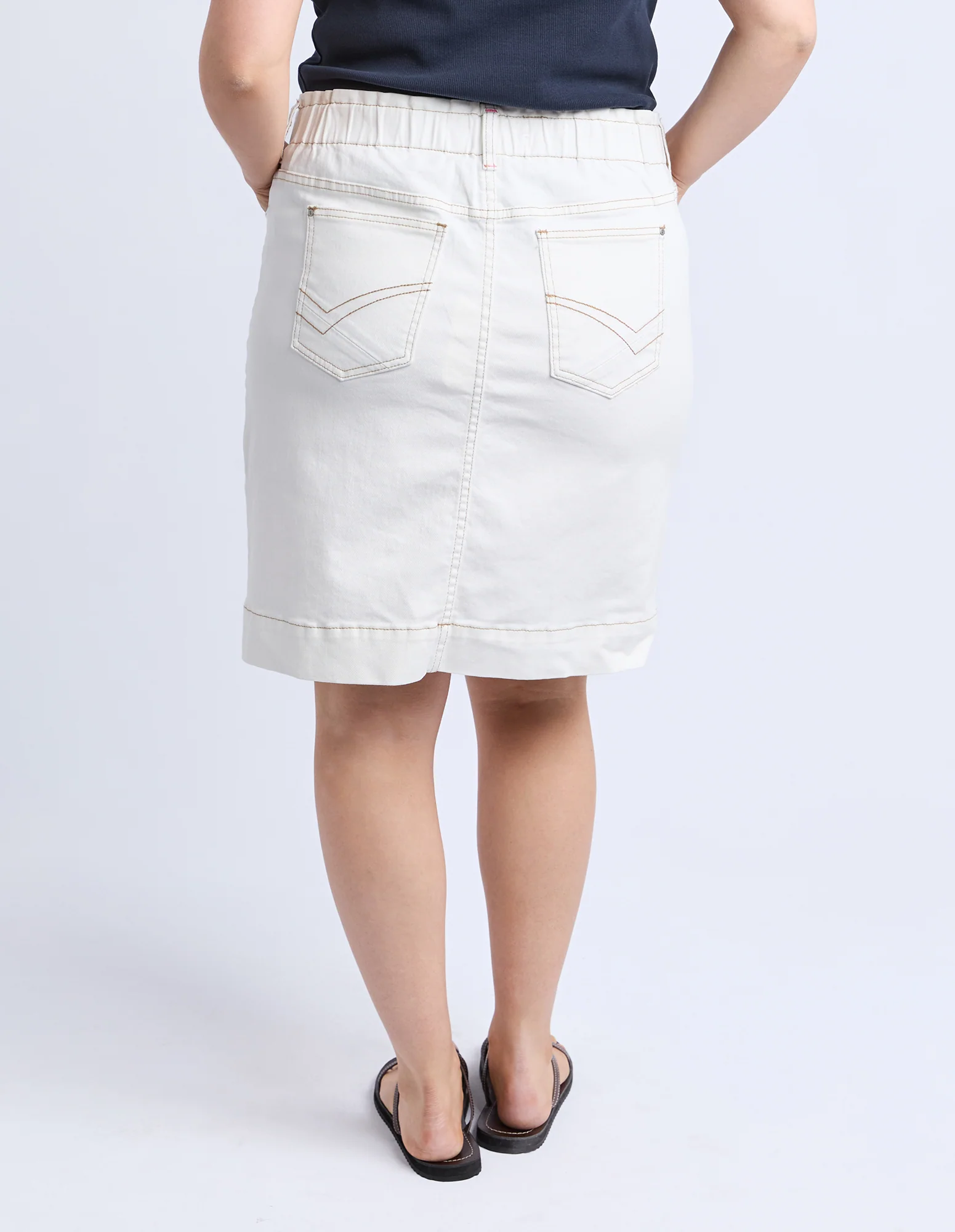 Atlas Denim Skirt Vintage White - Image 6