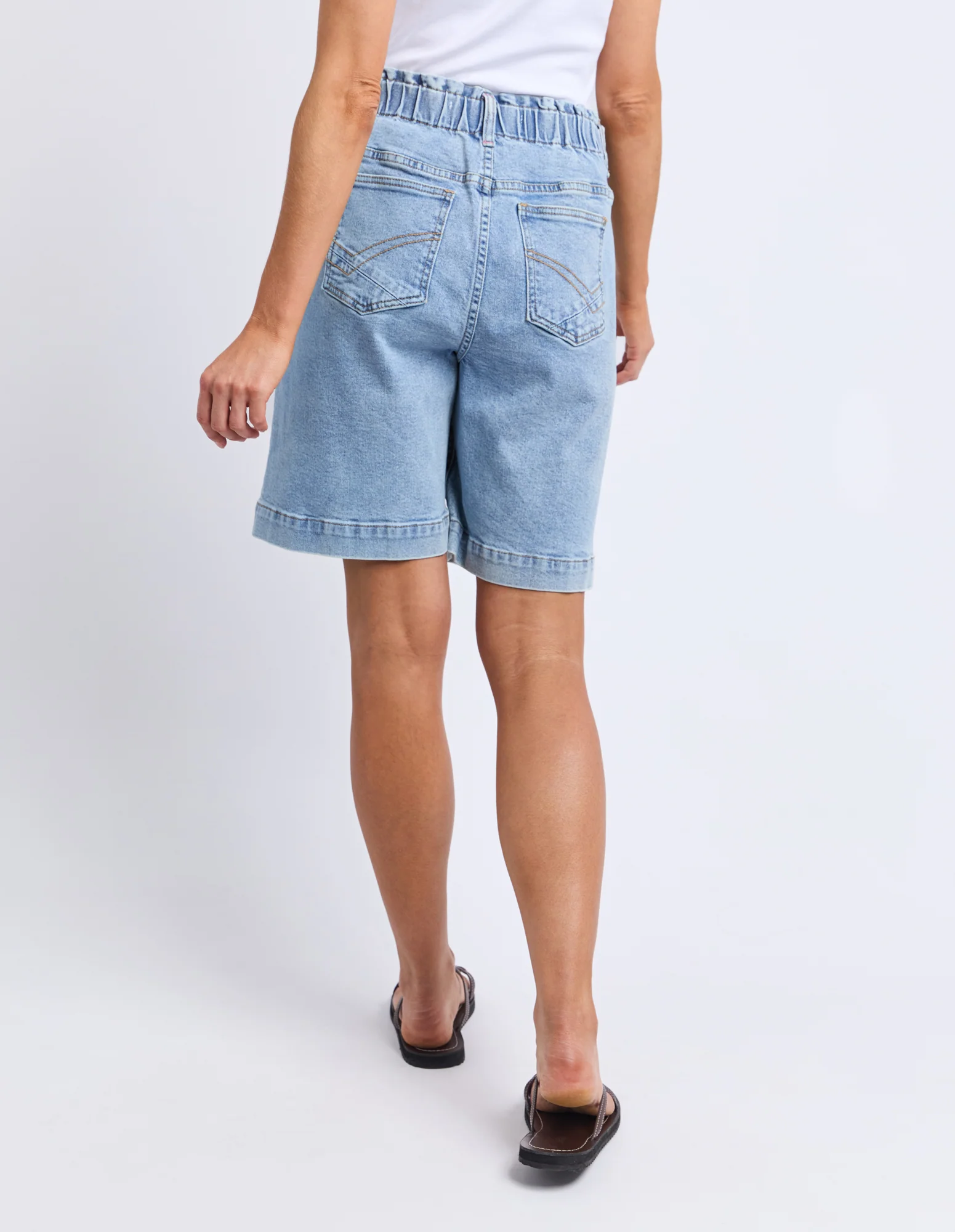 Atlas Long Denim Short Mid Blue Wash - Image 3