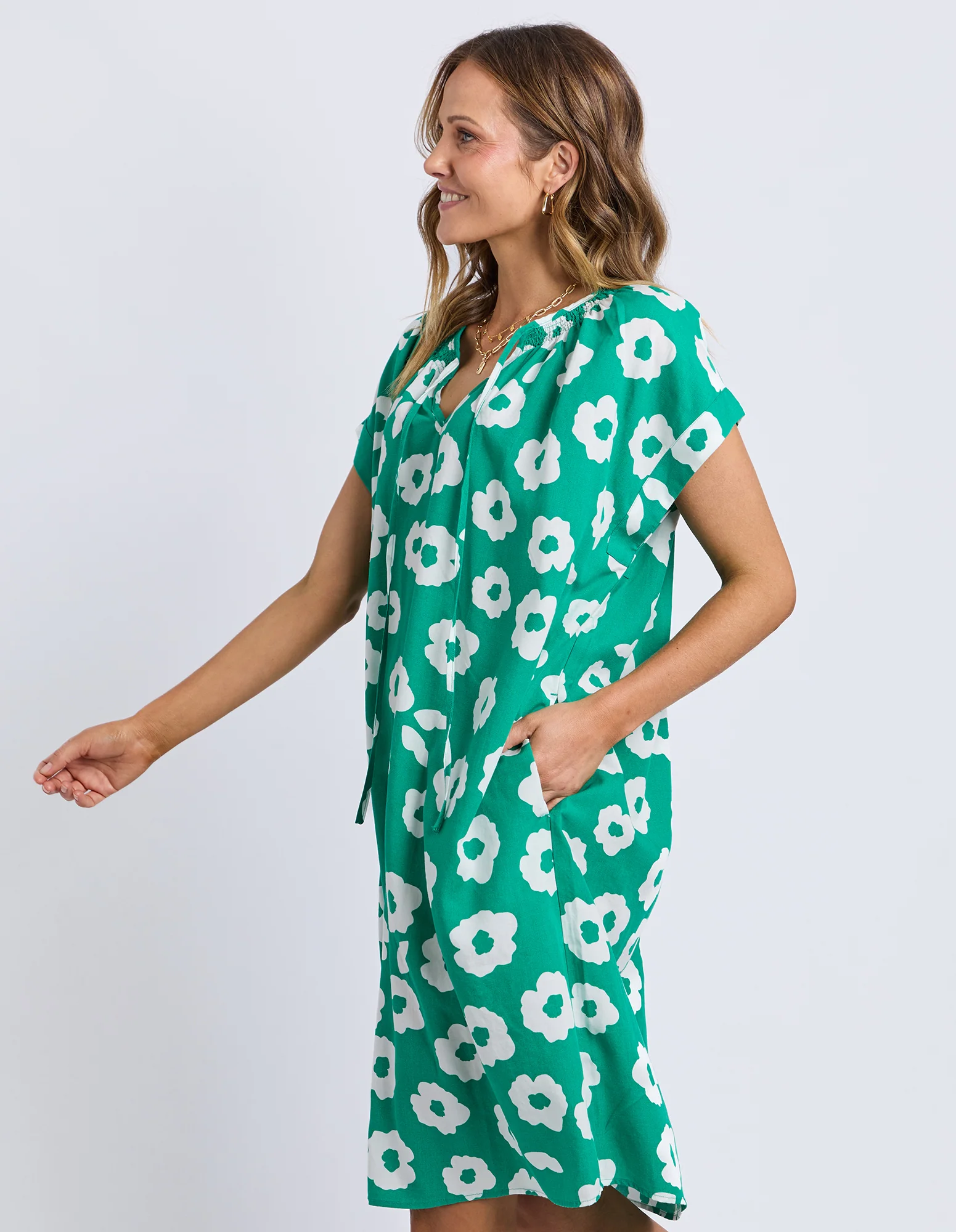 Azalea Mini Dress Turquoise - Image 4